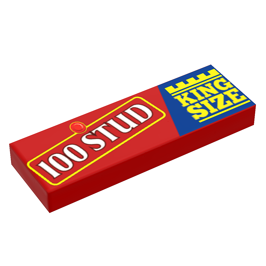 100スタッドキャンディ（キングサイズ）LEGOパーツ製プリント1x3タイル - B3カスタムズ