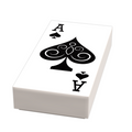 B3 Customs® Carte à jouer As de pique (Tuile 1x2)
