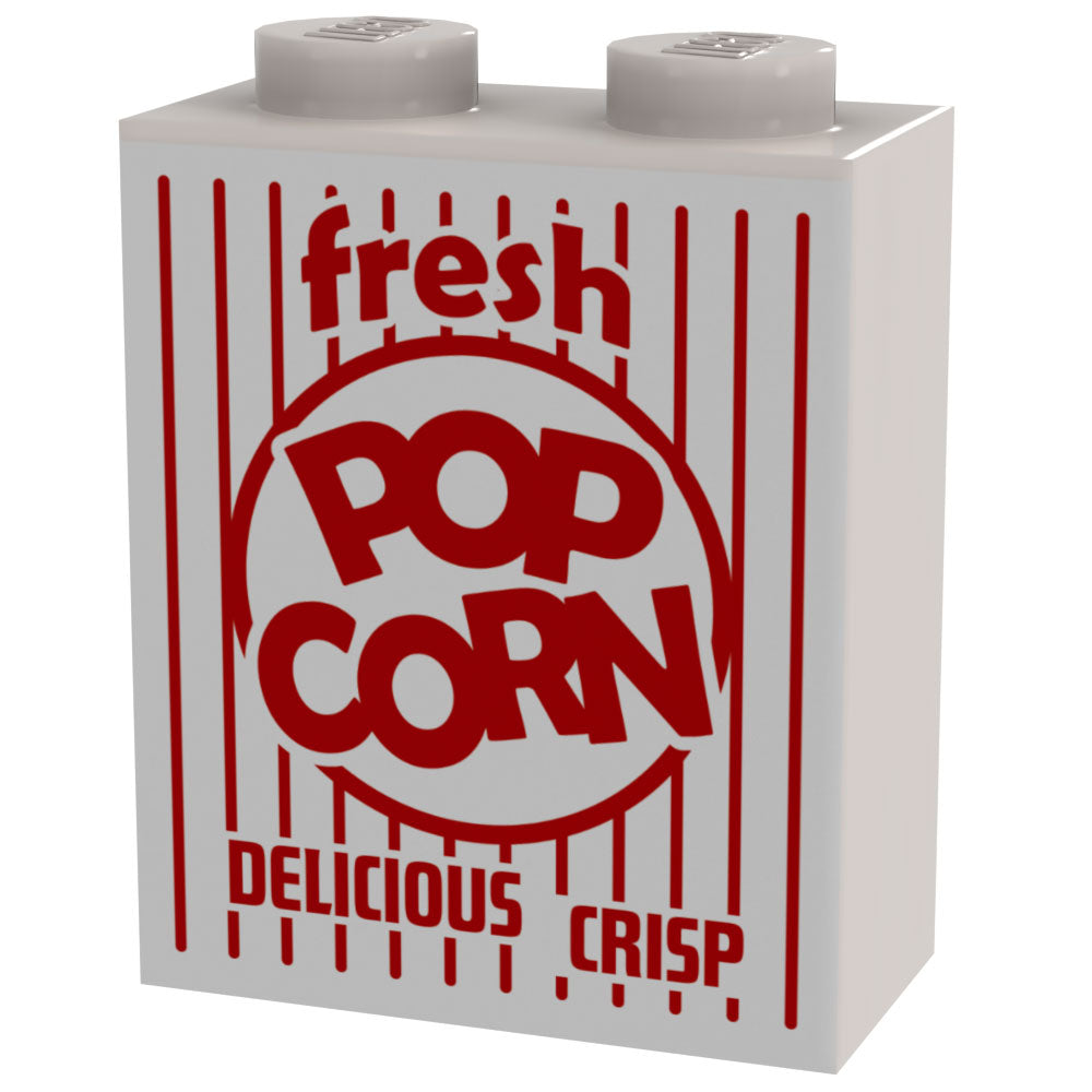 Boîte de Popcorn Frais pour Minifigs - Créations B3 utilisant des pièces LEGO