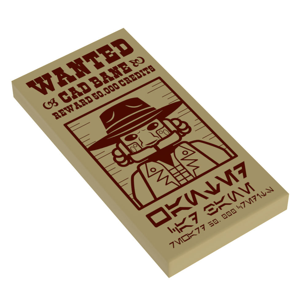 Cad Bane Wanted Poster (2x4 Tile)