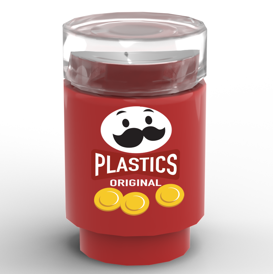 Stackable Chips Can made with real LEGO part