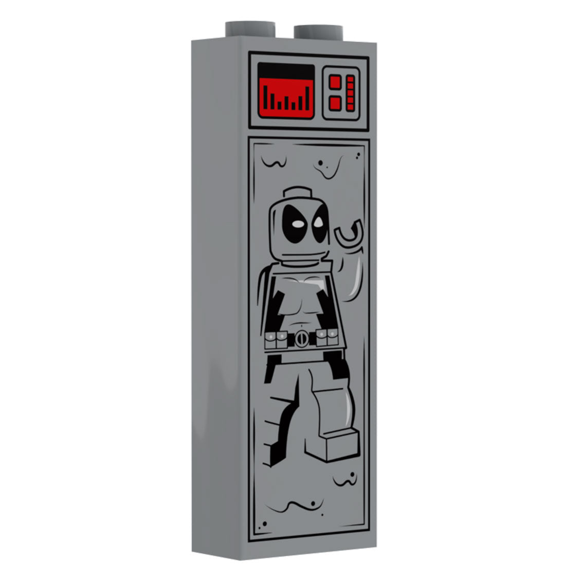 Mercenaire dans la carbonite (brique 1x2x5) fabriqué à partir de pièces LEGO - B3 Customs