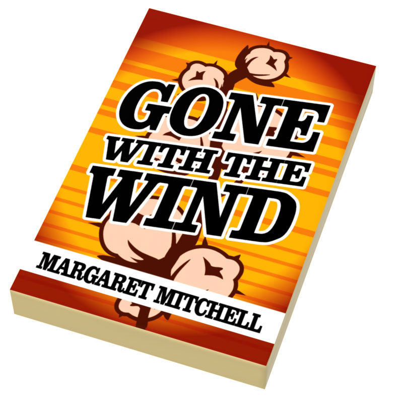 Gone with the Wind Book Tile (2x3) made using LEGO parts