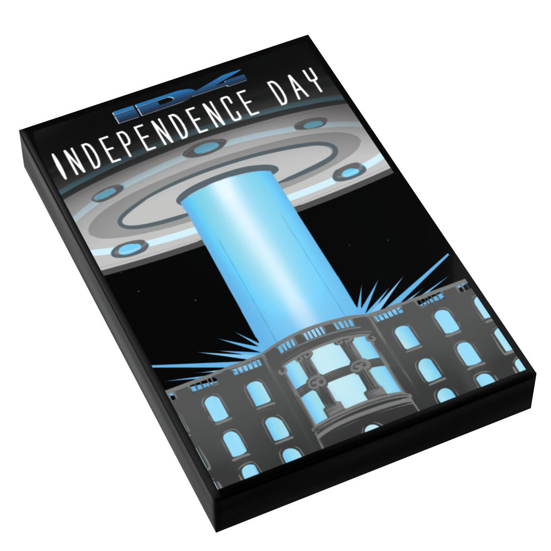 Pochette du film Independence Day (Carrelage 2x3) en pièces LEGO - B3 Customs