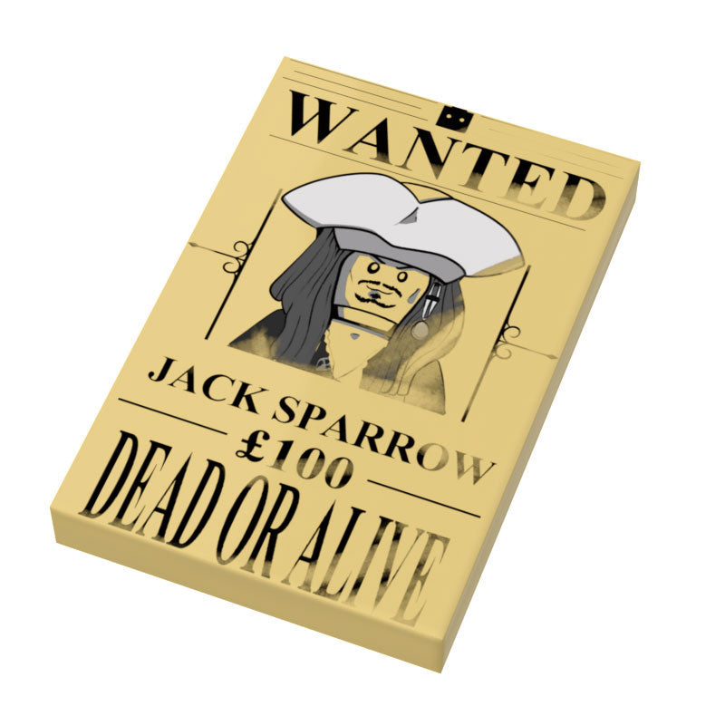 ジャックスパロウ指名手配ポスター（2x3タイル）