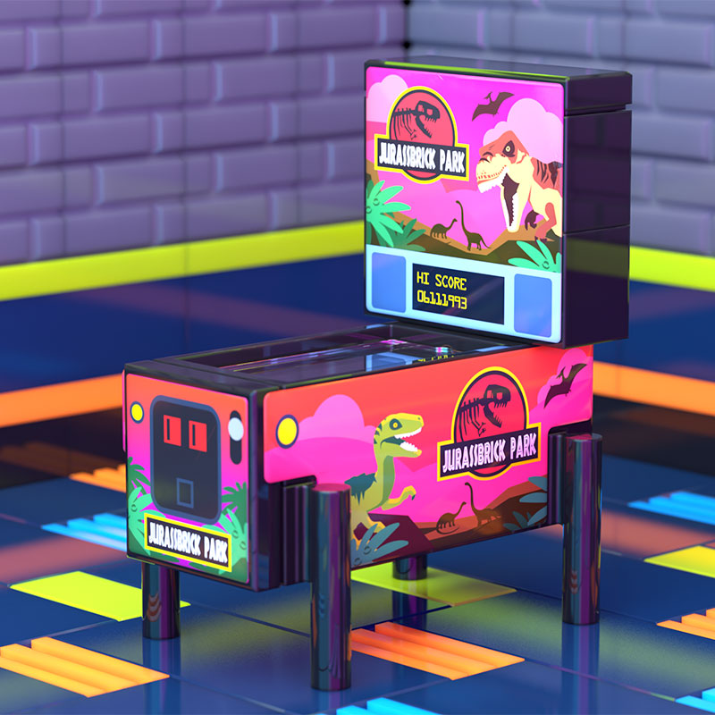 Jurassbrick Park - Pinball Arcade Machine Building Set