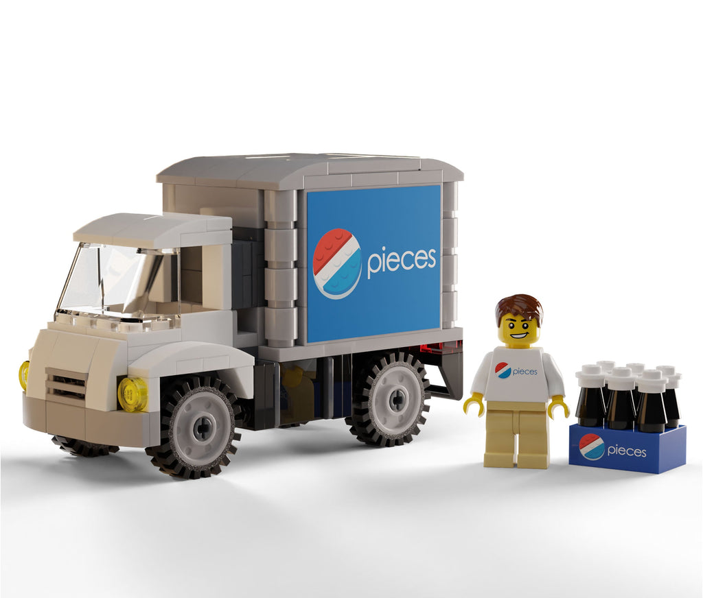 Pièces de camion de livraison de soda avec figurine