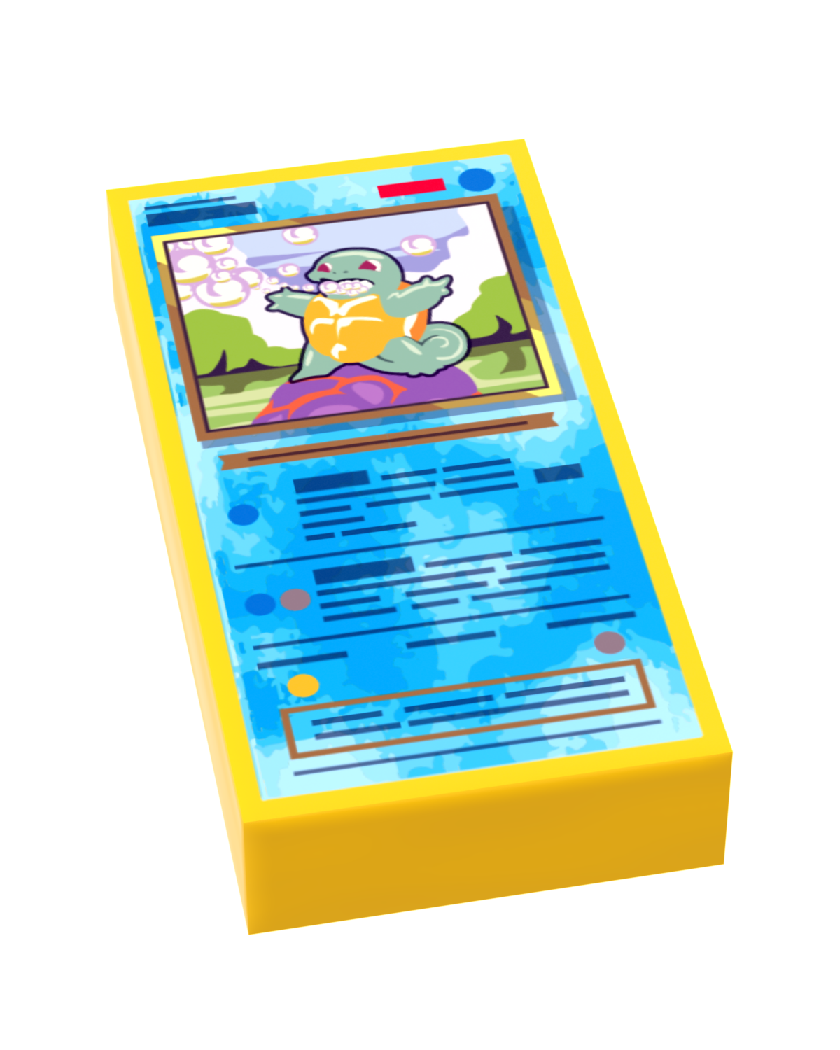 Water Turtle - Pocketball Card (1x2 Tile) for Minifigs