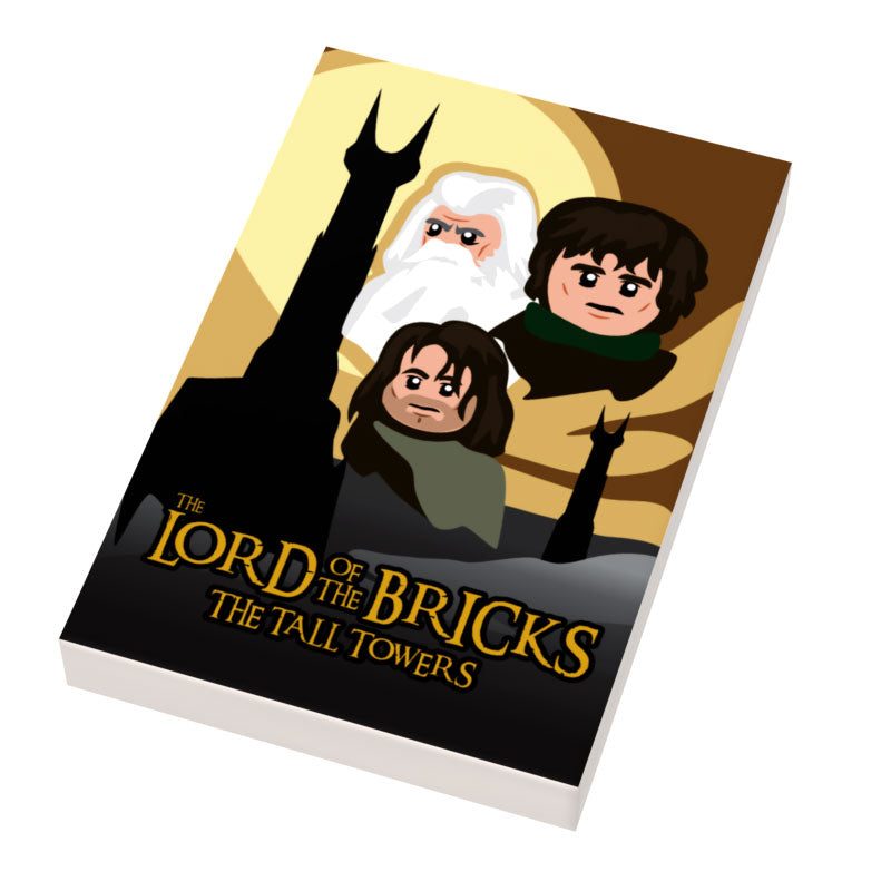 LOTR ロード・オブ・ザ・ブリック、二つの塔映画カバー（2x3タイル） - B3カスタムズ