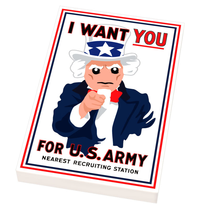 I WANT YOU USA Affiche de recrutement militaire (tuile 2x3)