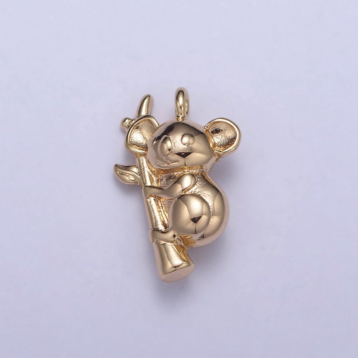 Cute 16k Gold Filled Koala Charm Animal Australia Pendant for Necklace Bracelet Earring Supply N-355