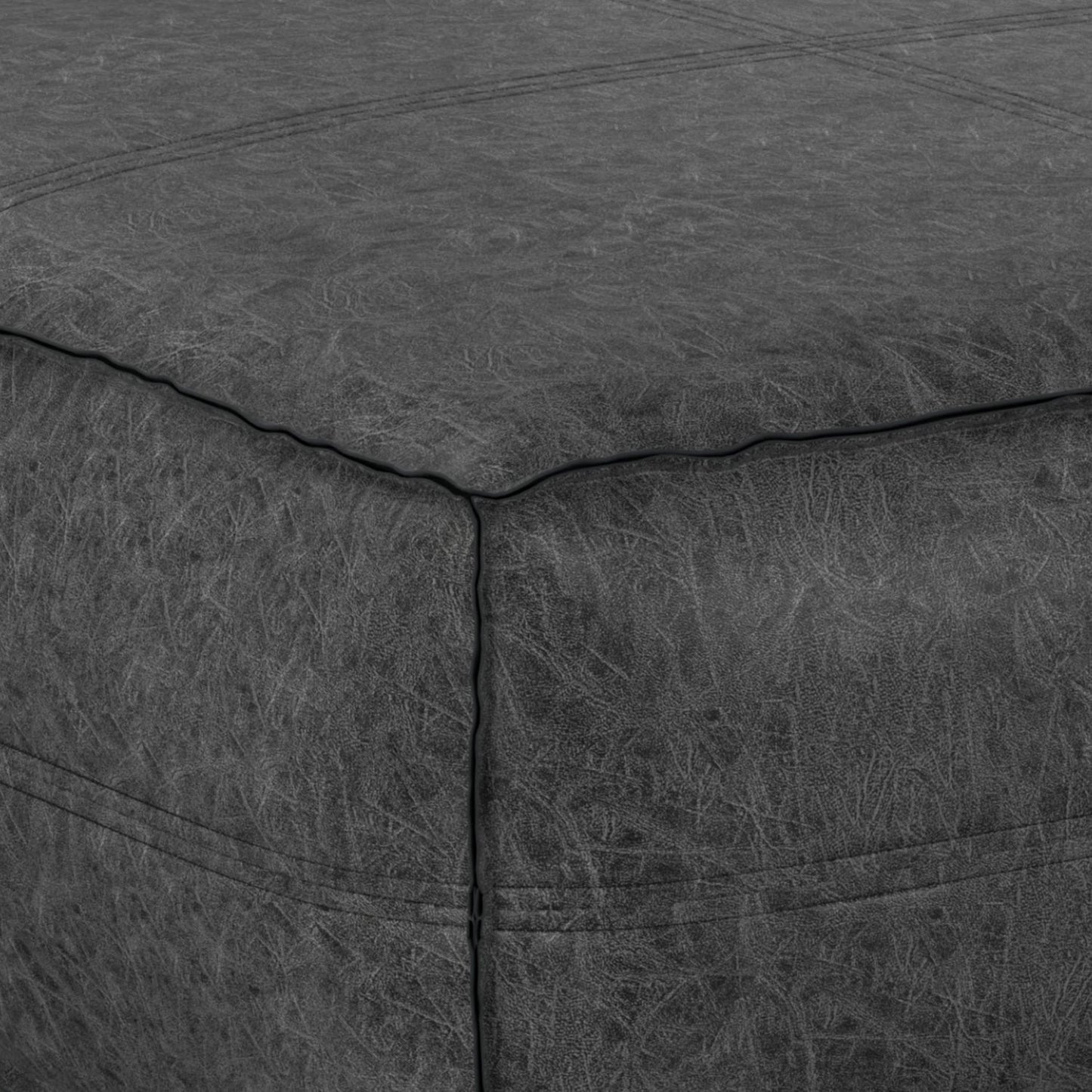 Brody Extra Large Coffee Table Pouf - Distressed