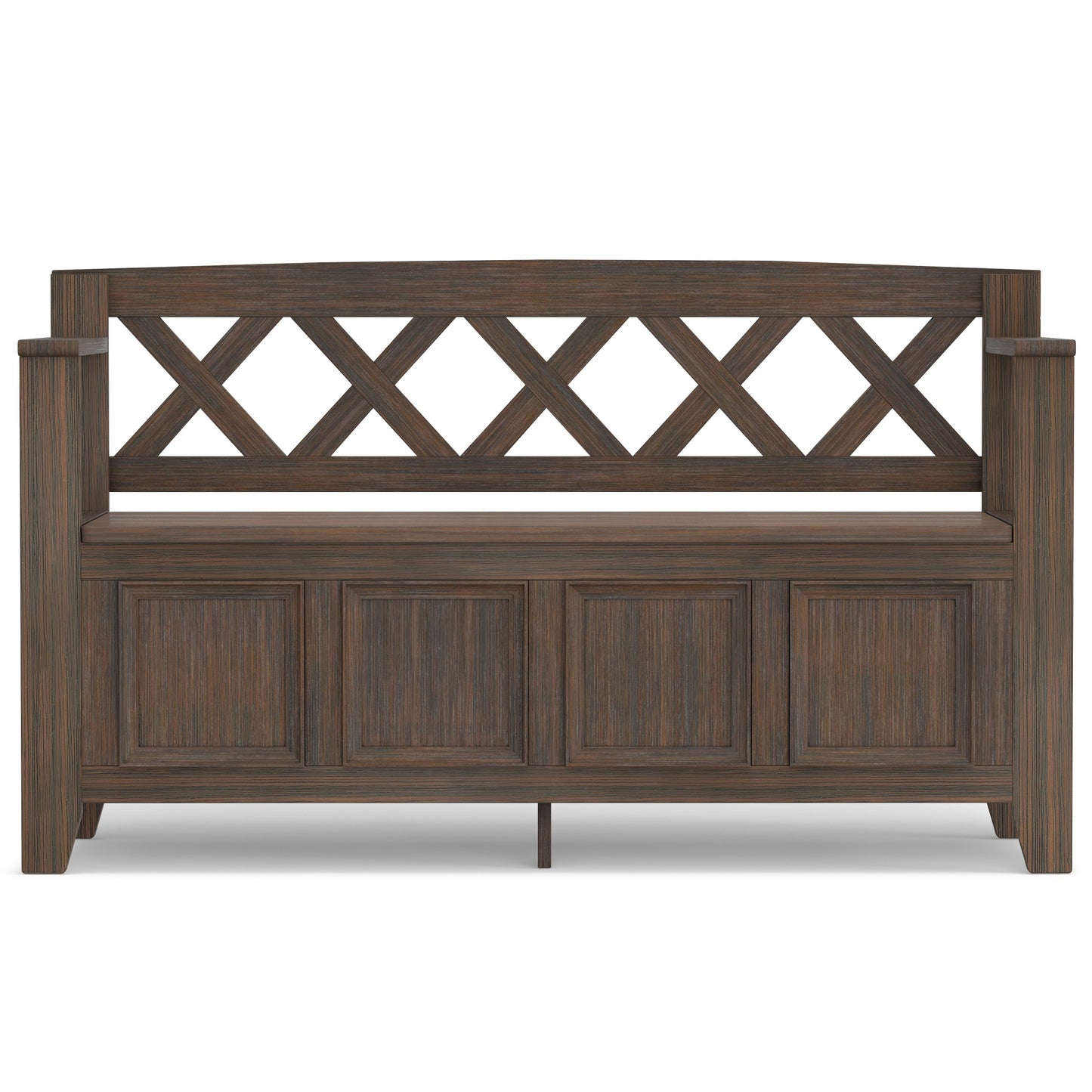 Amherst Solid Wood Entryway Storage Bench in Farmhouse