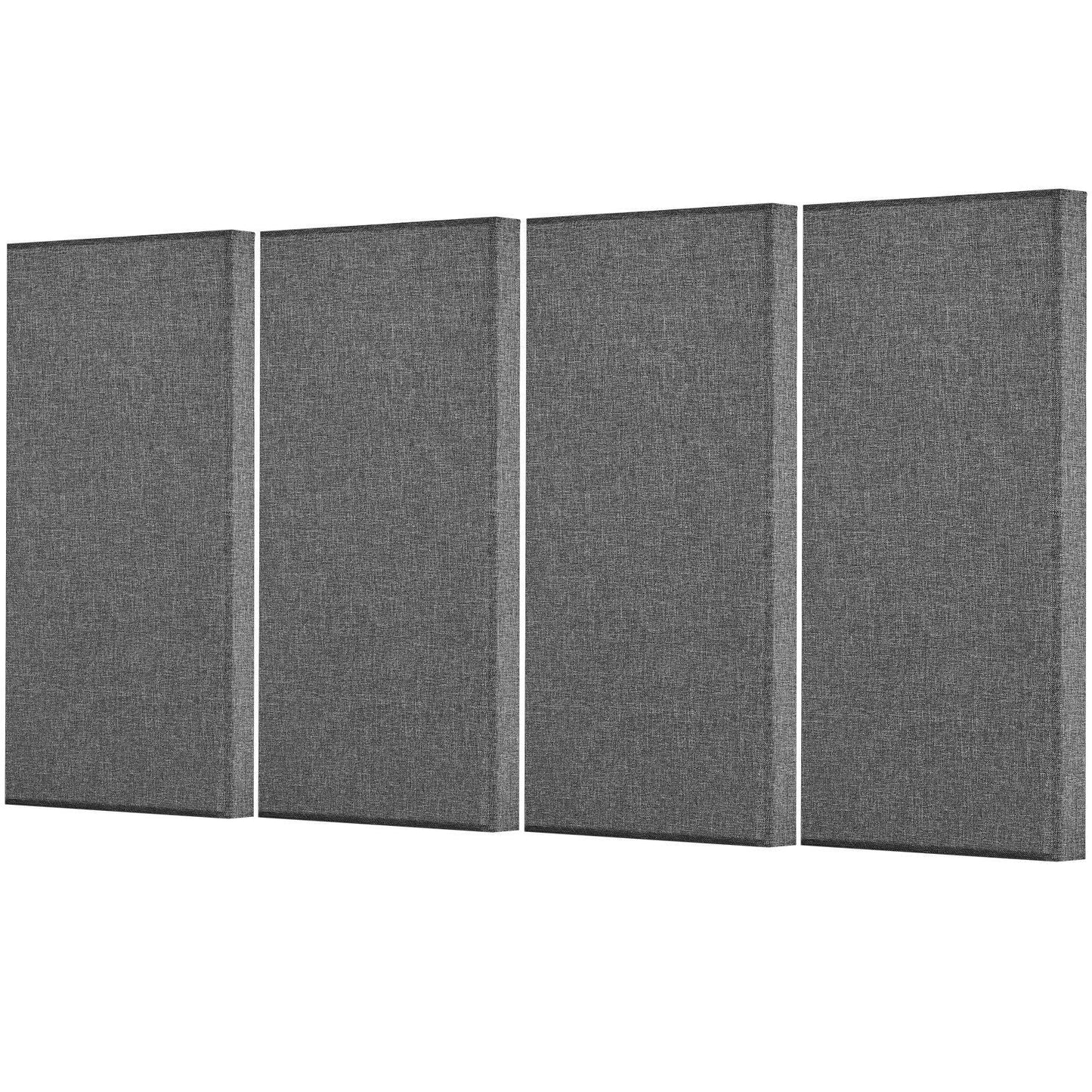 4 PCS Acoustic Wall Panels 2 in Thick 23.6 x 11.8 in Self-adhesive Gray