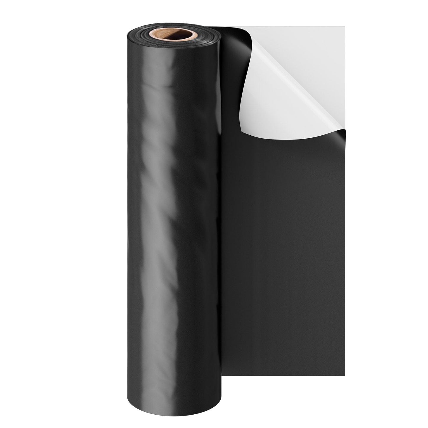 10' x 100' Plastic Sheeting Heavy Duty, 6 Mil Thick Plastic Sheeting Roll, Plastic Drop Cloth Painters Tarp Covering for Crawl Space Vapor Barrier, Black and White Double-Sided, Multi-Purpose
