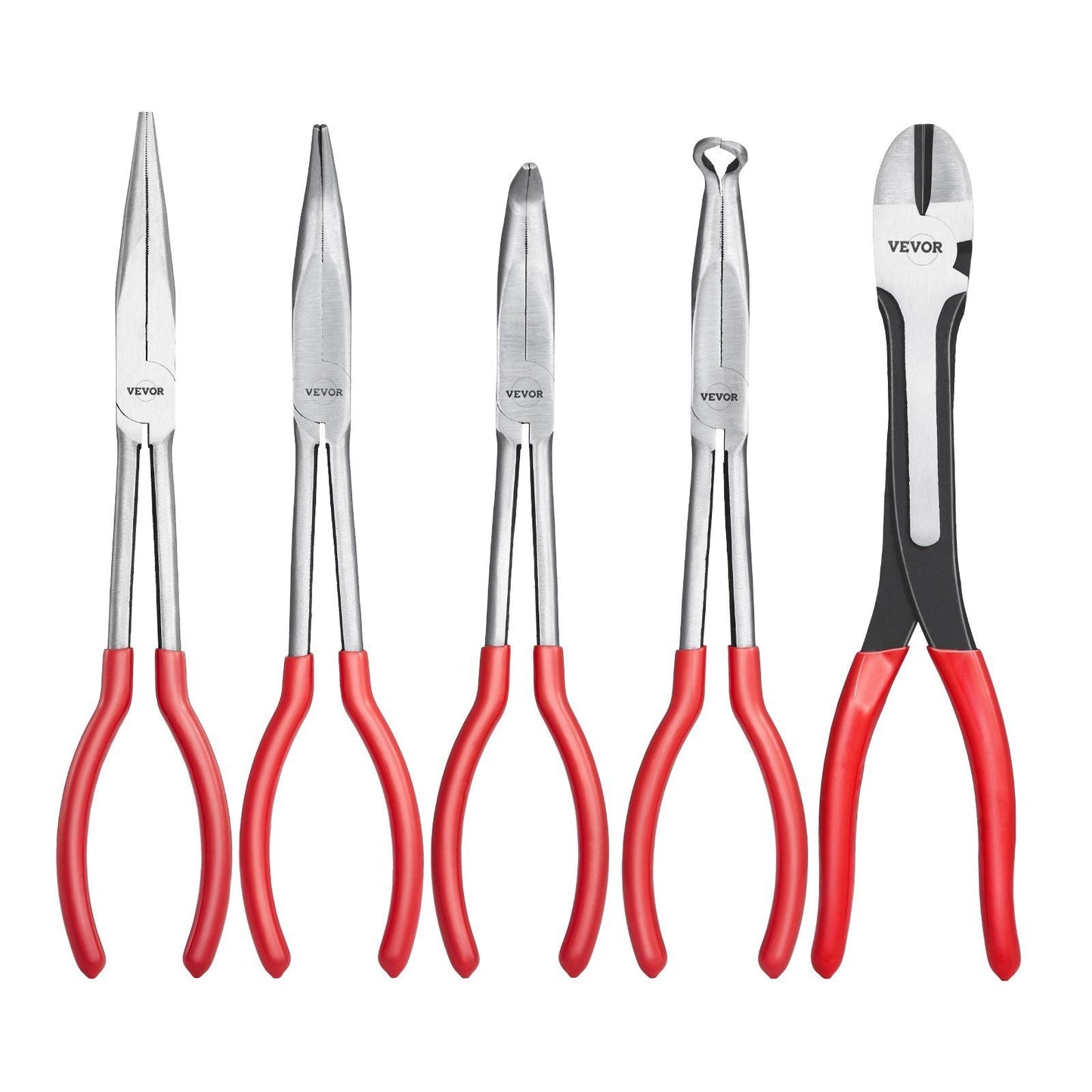 5 Pcs Needle Nose Pliers 11 inch Long Needle Nose Plier Set with Storage Bag