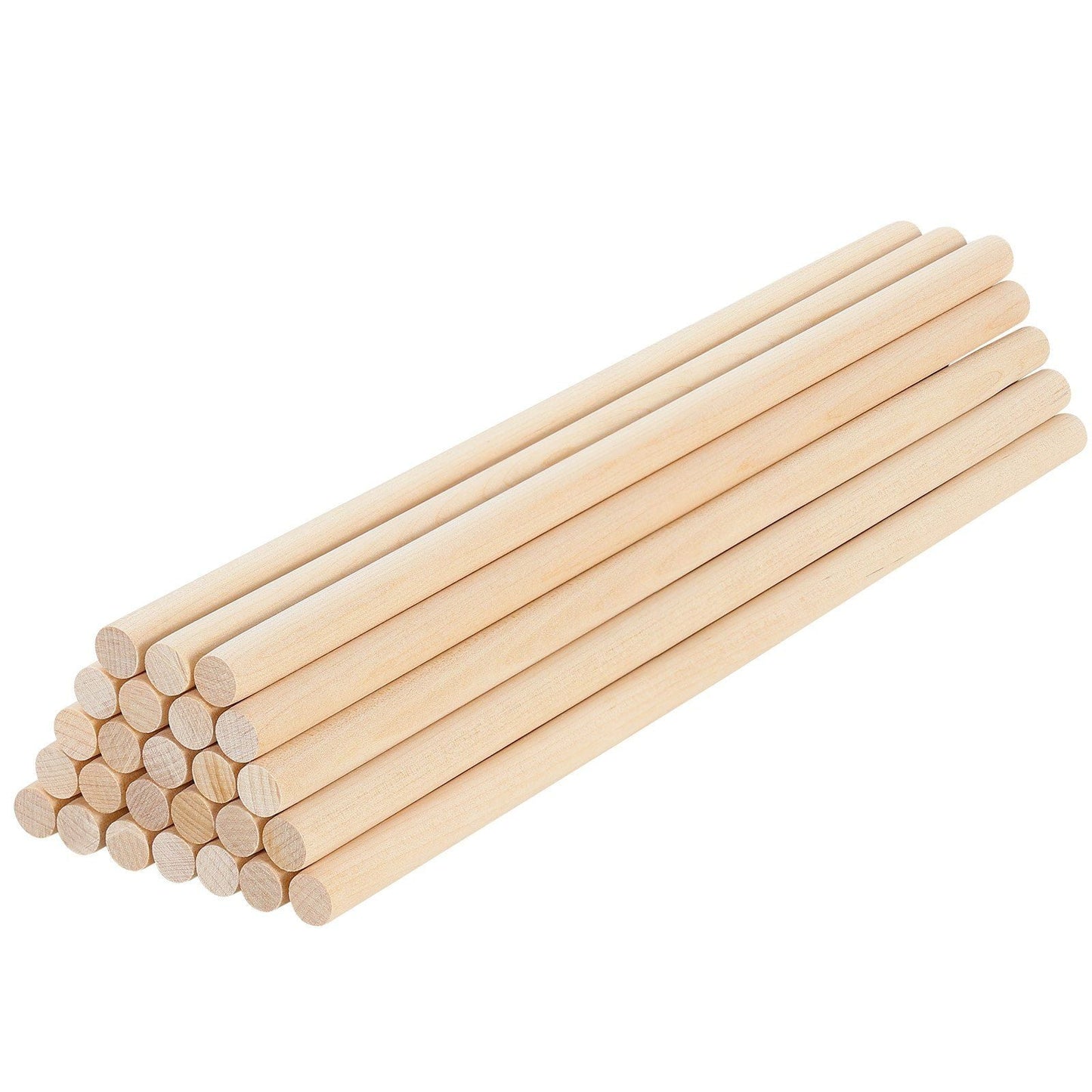 25Pcs Wooden Dowel Rods 1/2 x 12 Inch Natural Wood Sticks for Craft DIY