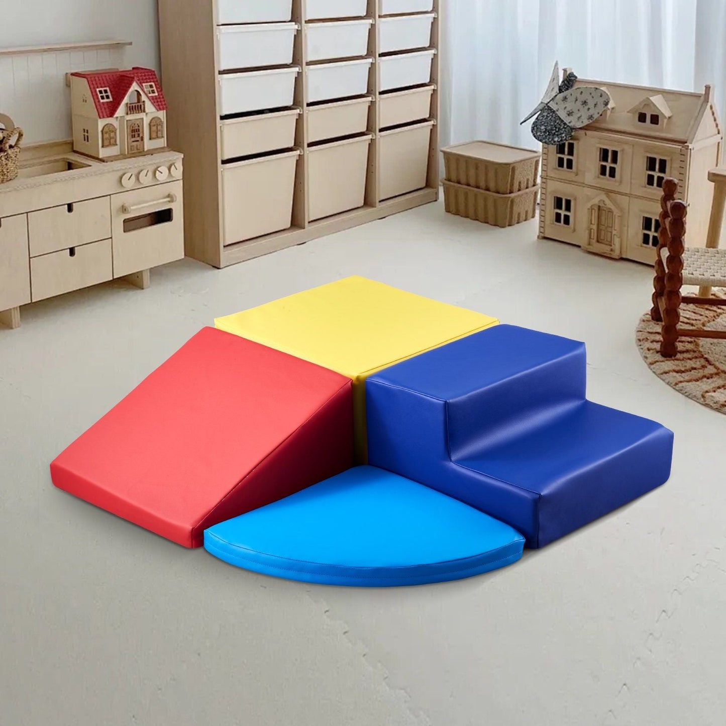 Climbing Toys 4 Piece Foam Climbing Blocks Set for Toddlers and Preschoolers