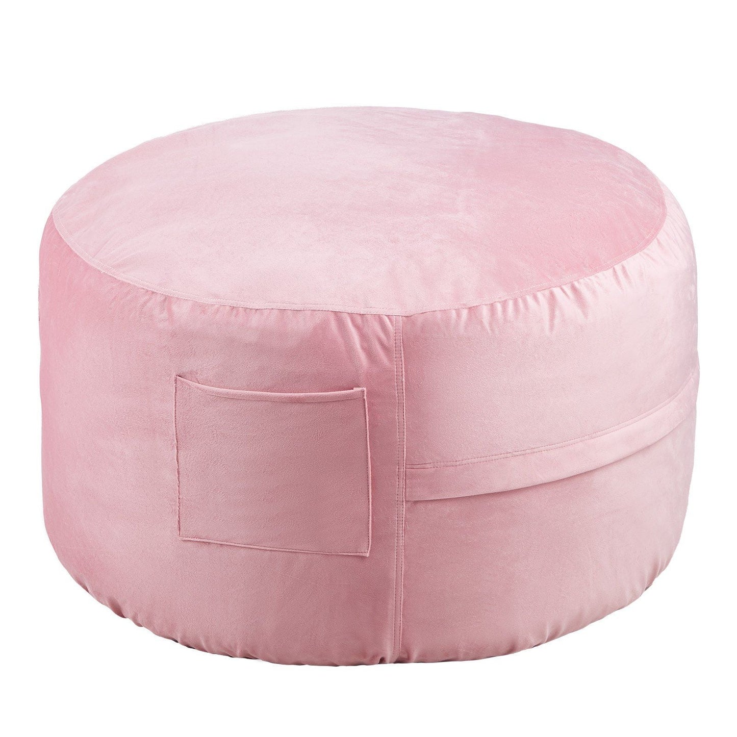 Bean Bag Chair, 3 feet Round Bean Bag Chair with Removable and Washable Cover, 25D Memory Foam Filled with Soft and Smooth Dutch Velvet, Bean Bag for Bedroom or Playroom, Pink