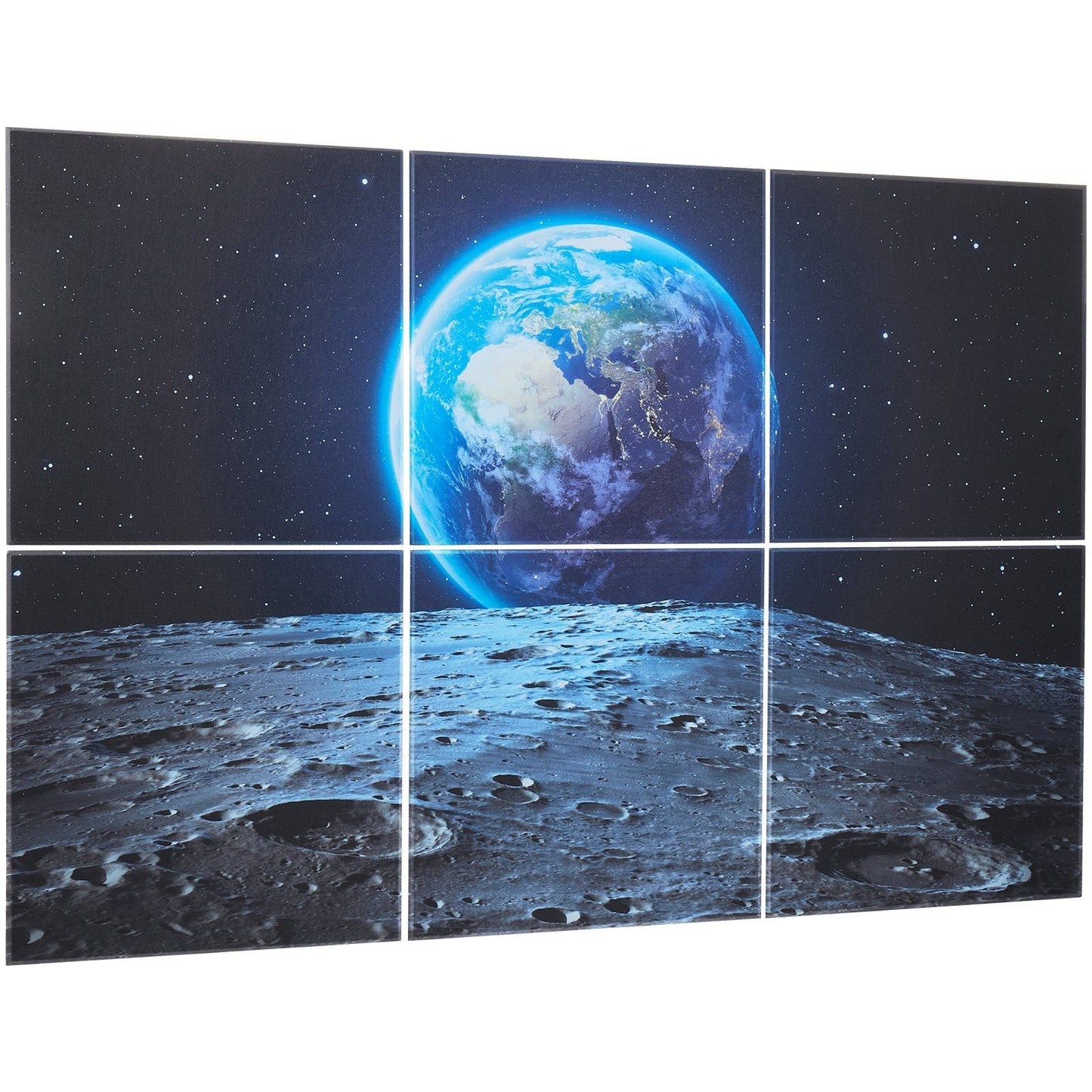6 Pack Art Acoustic Panels 23.6 x 23.6 inch Self Adhesive for Home Earth