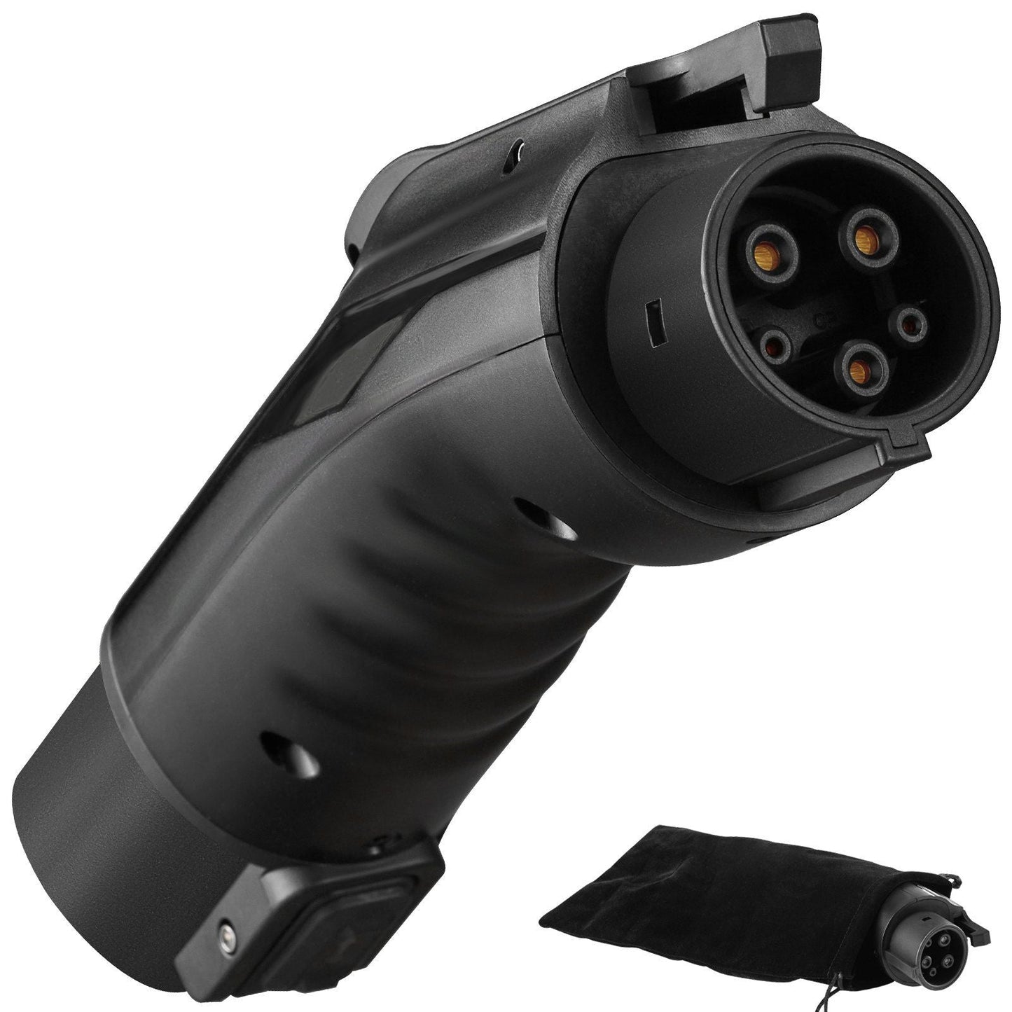 Tesla to J1772 Charging Adapter, Max 48 Amp 240V, J1772 EVs Charger Adapter, with IP65 Storage Bag Anti-Drop Lock, for Tesla High Powered Wall Connector, Destination Charger and Mobile Connector