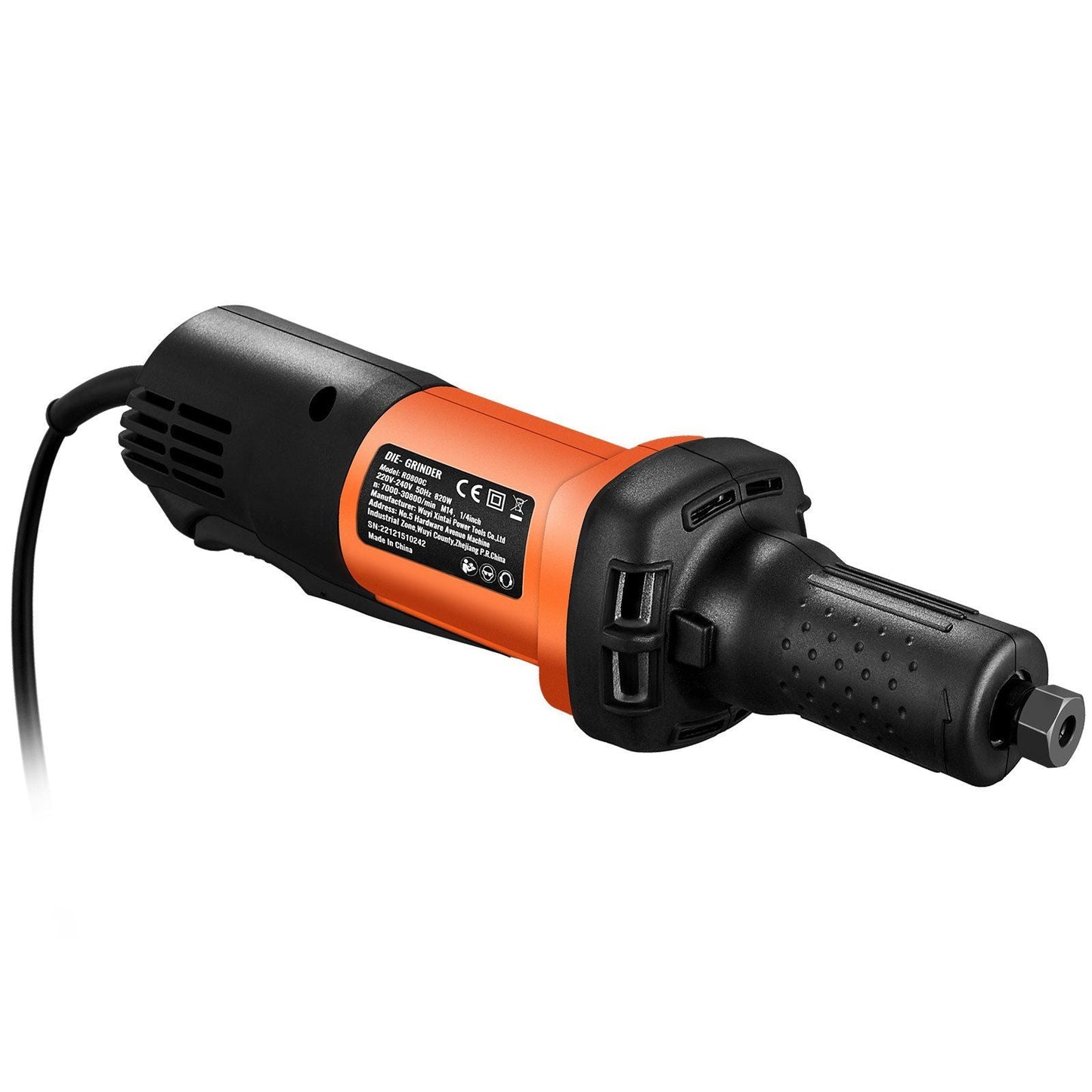 Die Grinder, 1/4" Collet Variable Speed (7000-30000RPM), Heavy Duty Electric, Ergonomic Grip for Rust Removal, Grinding, Cutting, Polishing, Welding Repair, Deburring, with 1/4" & 1/8" Collets