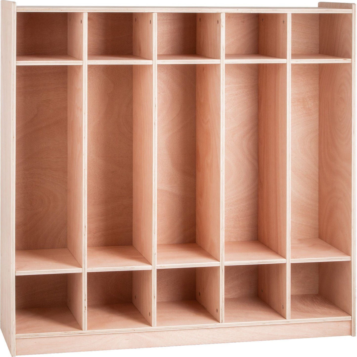 Preschool Cubby Lockers 5-Section Plywood Birch Coat Locker 15MM Thickness Kids Locker for Home 48.4 Inch High Durable Classroom Lockers for Toddlers and Kids Commercial or Personal Use