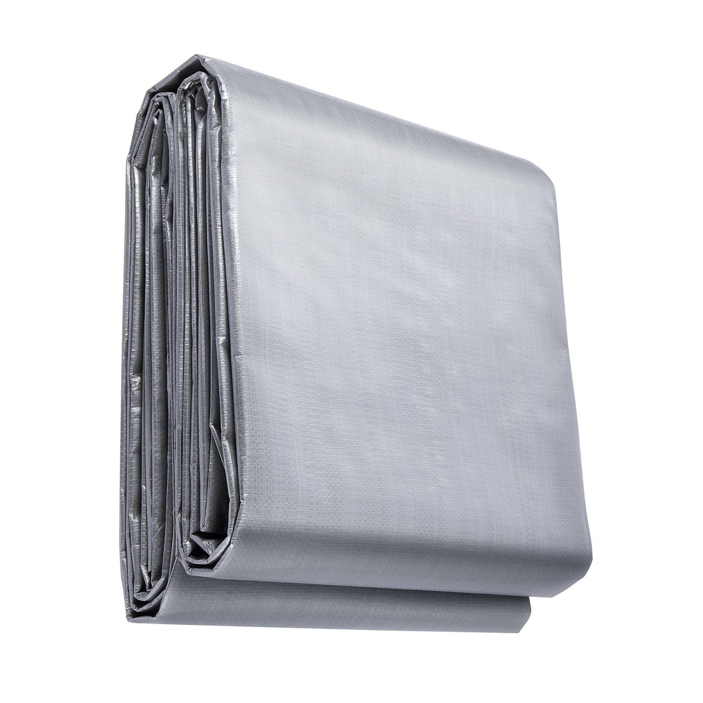 Tarp Waterproof 16x20 ft, Plastic Poly Tarp Cover 10 Mil, Multi Purpose Tear UV and Temperature Resistant Outdoor Tarpaulin with High Durability Reinforced Grommets (Silver/Brown)