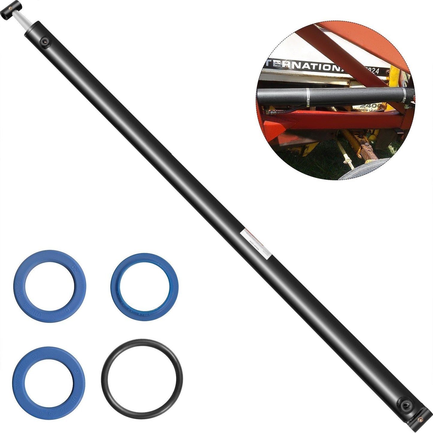 Hydraulic Cylinder 2" Bore 36" Stroke Hydraulic Ram Cylinder 3000psi Hydraulic Cylinders Welded Double Acting Cross Tube SAE6 Port Hydraulic Lifting Cylinder (2 X 36)