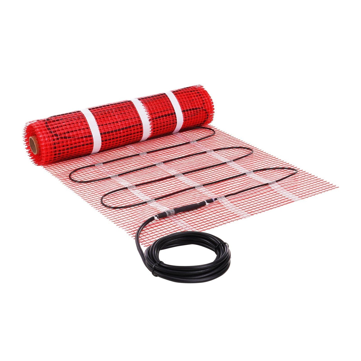 Floor Heating Mat, 30 Sq.ft, Electric Radiant In-Floor Heated Warm System with Digital Floor Sensing Thermostat, Includes Installation Monitor, Adhesive Back for Easy Installation on The Floor