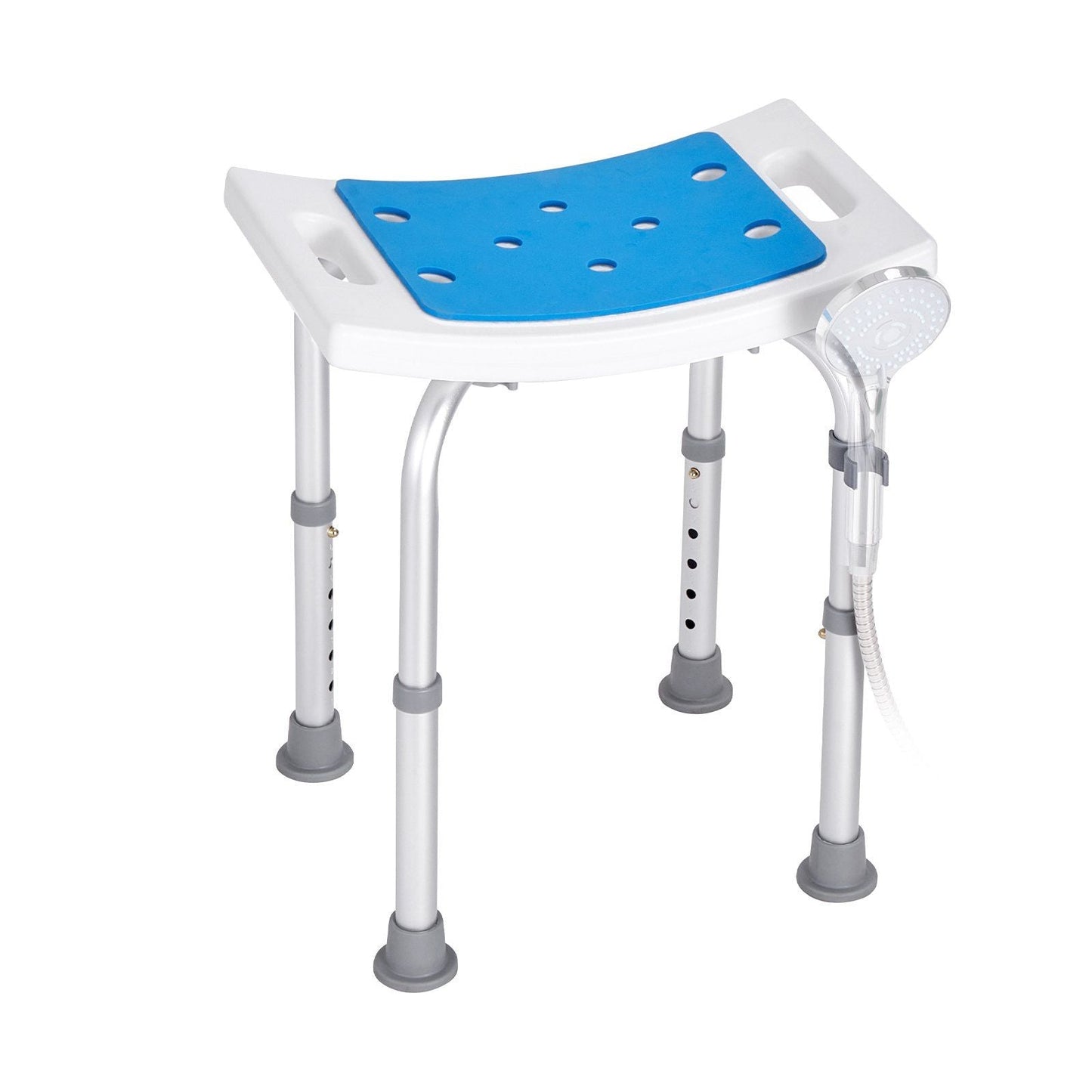Shower Chair, Adjustable Height Shower Stool, Shower Seat for Inside Shower or Tub, Non-Slip Bench Bathtub Stool Seat for Elderly Disabled Handicap, 350 LBS Capacity
