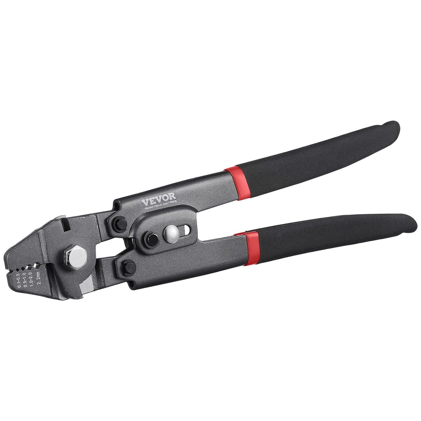 Wire Rope Crimping Tool and Cutter Up To 2.2mm Wire Cable Crimps, 1/64" - 3/32" Crimping Loop Sleeve Kit and 160pcs Aluminum Buckles, Fishing Crimping Tool Wire Rope Thimbles Kit