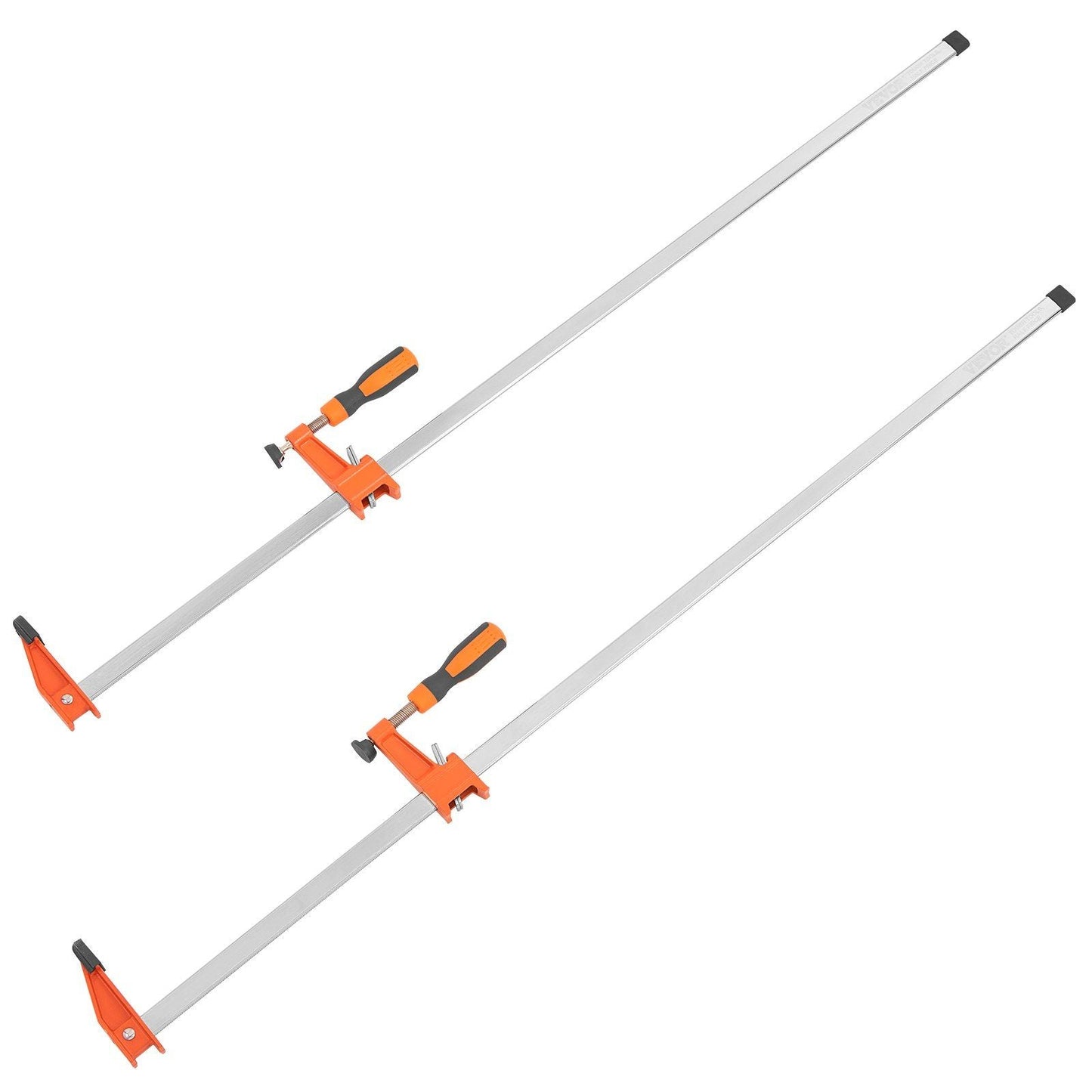 Bar Clamps for Woodworking, 2-Pack 36" Clamp/Spreader, Quick-Change F Clamp with 600 lbs Load Limit, 2.5" Throat Depth, Cast Iron and Carbon Steel, Wood Clamps for Woodworking Metal Working