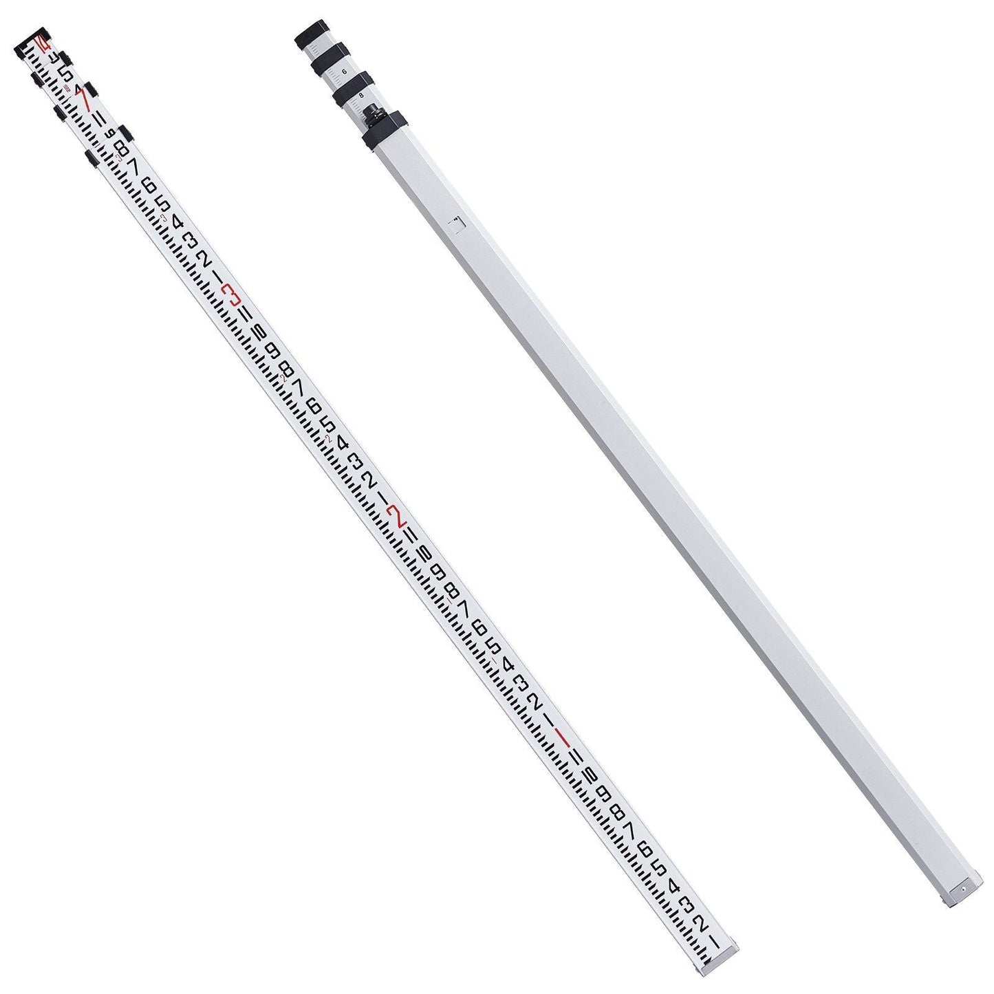 Measuring Rod 14-Feet/8ths 4 Sections Telescopic Grade Rod 1/8in w/ Bag