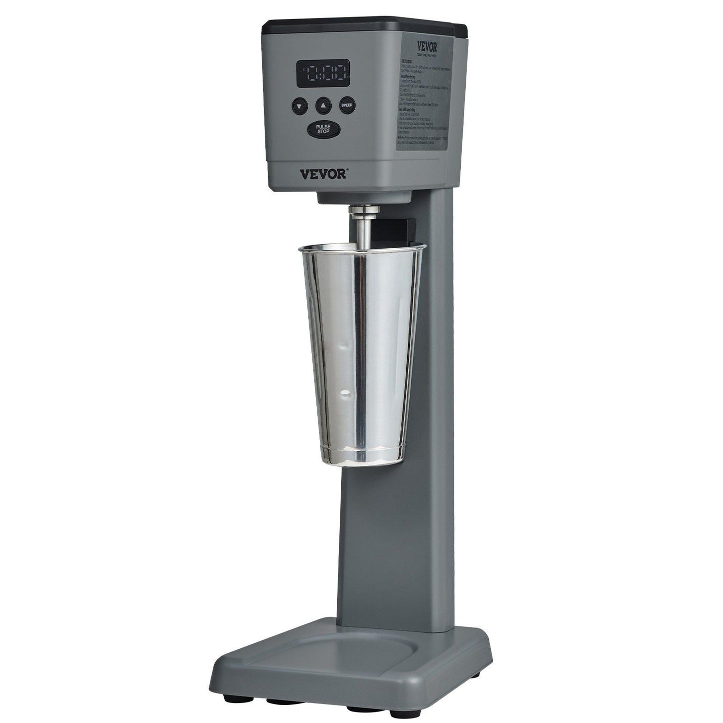 Milkshake Maker, 375W Electric Milkshake Machine, Single Head Drink Mixer Blender Machine, LED Intelligent Microswitch, 3-Speed Milkshake Mixer with 820 ml Stainless Steel Cup