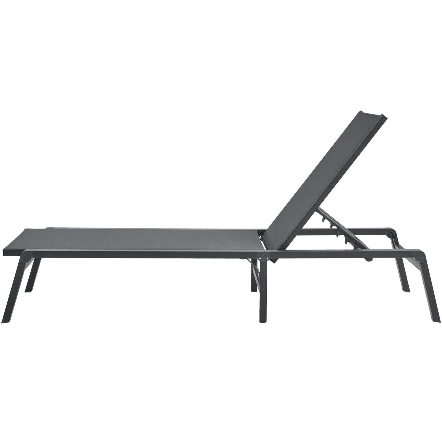 Chaise Lounge Chair Outdoor Patio Lounge Chair with Adjustable 5-Position
