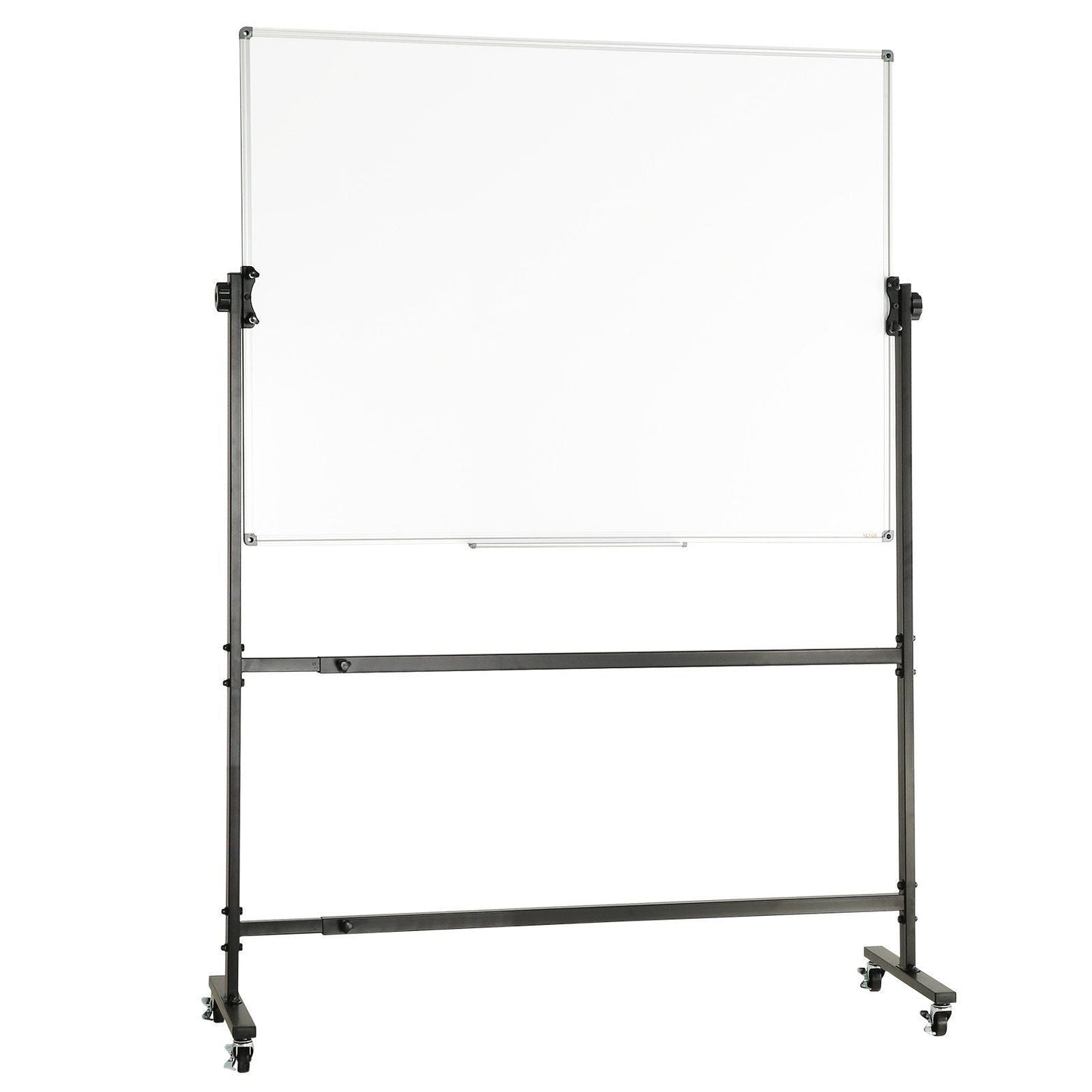 Rolling Whiteboard, 48x32 inch Double-Sided Magnetic Mobile Whiteboard, 360° Reversible Adjustable Height Dry Erase Board with Wheels & Movable Tray for Office School