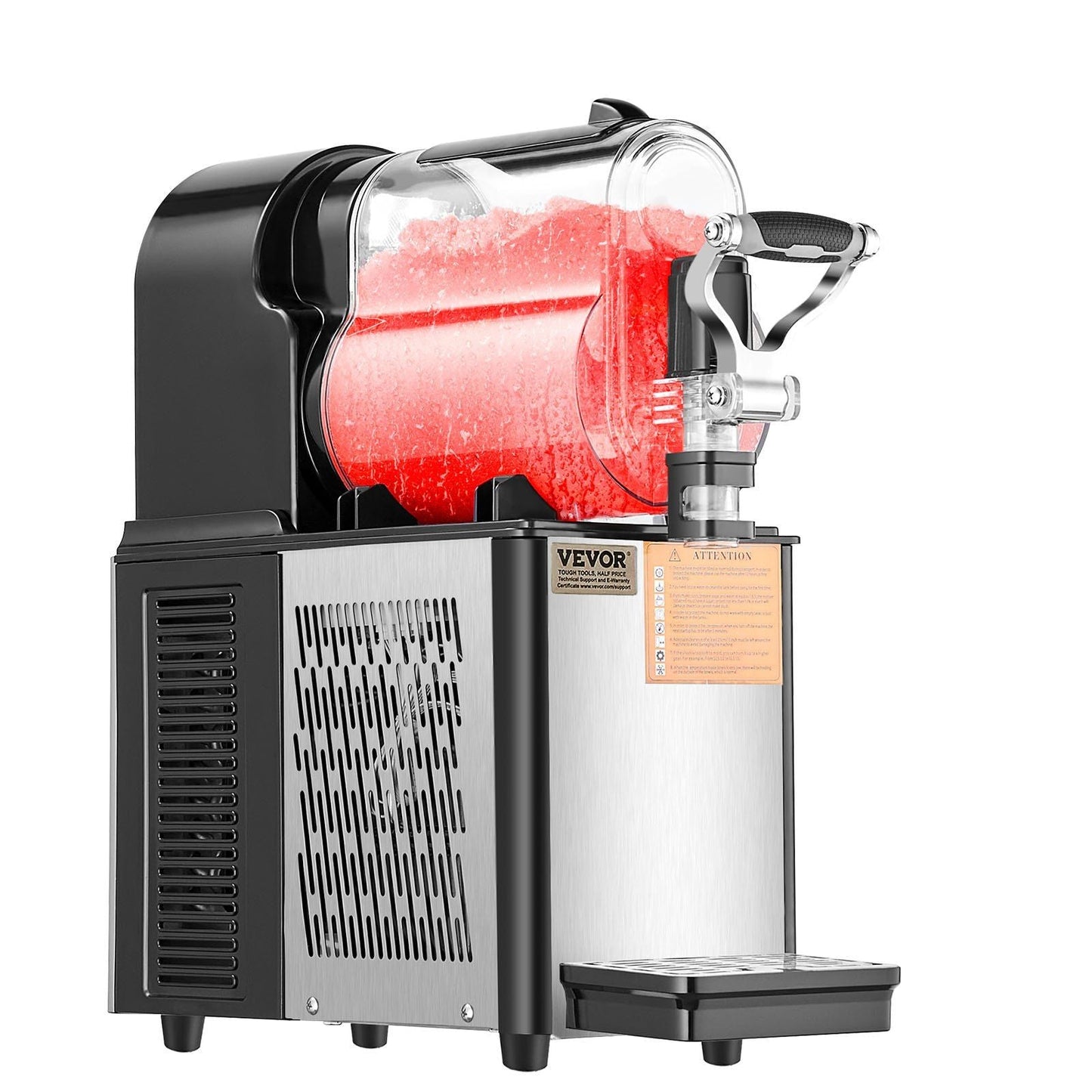 Commercial Slushy Machine, 3L Single Bowl Slush Drink Maker, 330W Frozen Drink Machine with Temperature Preservation, Stainless Steel Home Slush Frozen Drink Machine Automatic Clean, Black