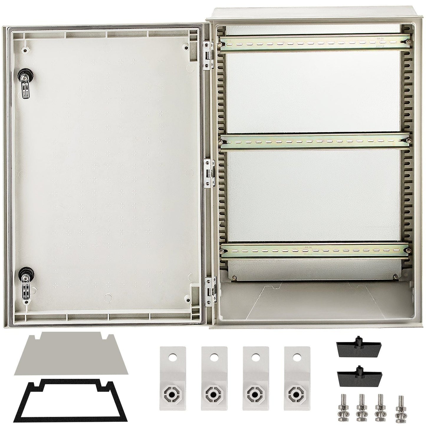 NEMA Steel Enclosure, 24 x 16 x 9'' NEMA 4X Fiberglass Electrical Box, IP66 Waterproof & Dustproof, Outdoor/Indoor Electrical Junction Box, with Mounting Plate(60 x 40 x 23 cm)