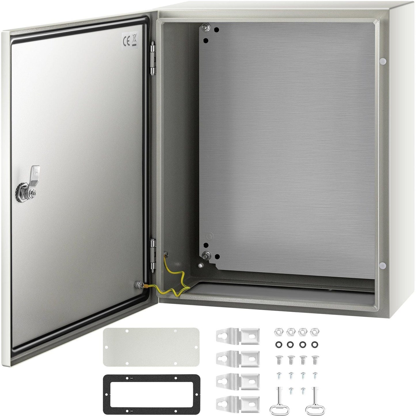 NEMA Steel Enclosure, 20 x 16 x 8'' NEMA 4X Steel Electrical Box, IP66 Waterproof & Dustproof, Outdoor/Indoor Electrical Junction Box, with Mounting Plate
