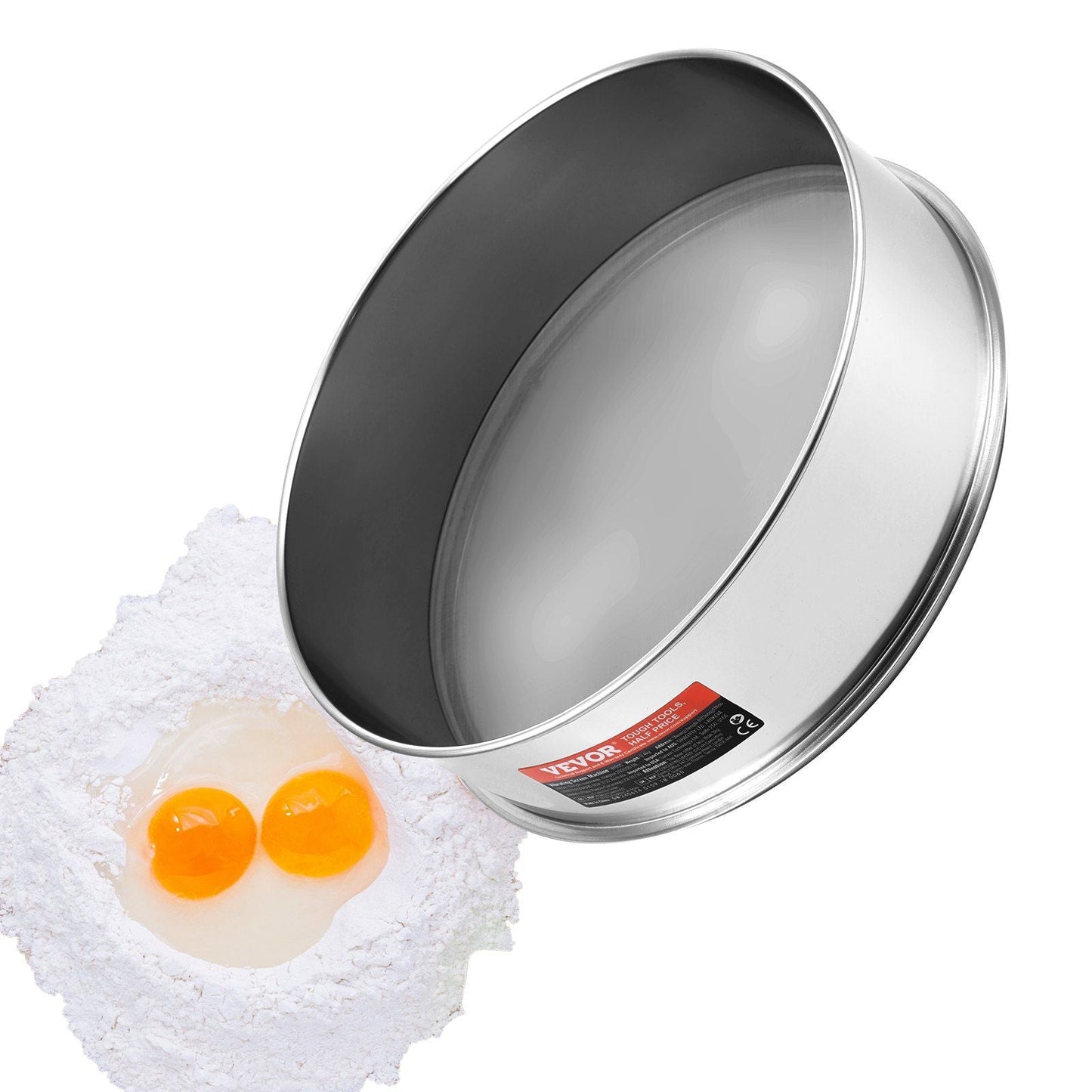 Flour Sieve Fine Mesh Stainless Steel 80 Mesh Flour Sifter for Baking Cake