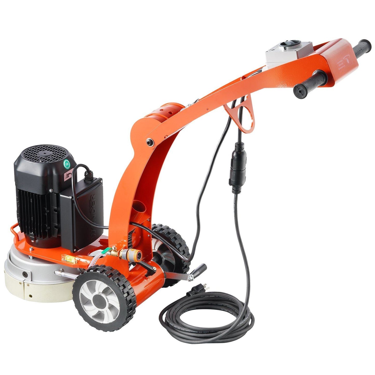 Electric Concrete Floor Grinder 10" Walk-Behind Grinder 1.7HP Concrete Floor Polisher, 1300W Grinding Machine, 1720RPM Upgrade Brushless Motor Surfacing Grinder for Granite/Marble/Stones