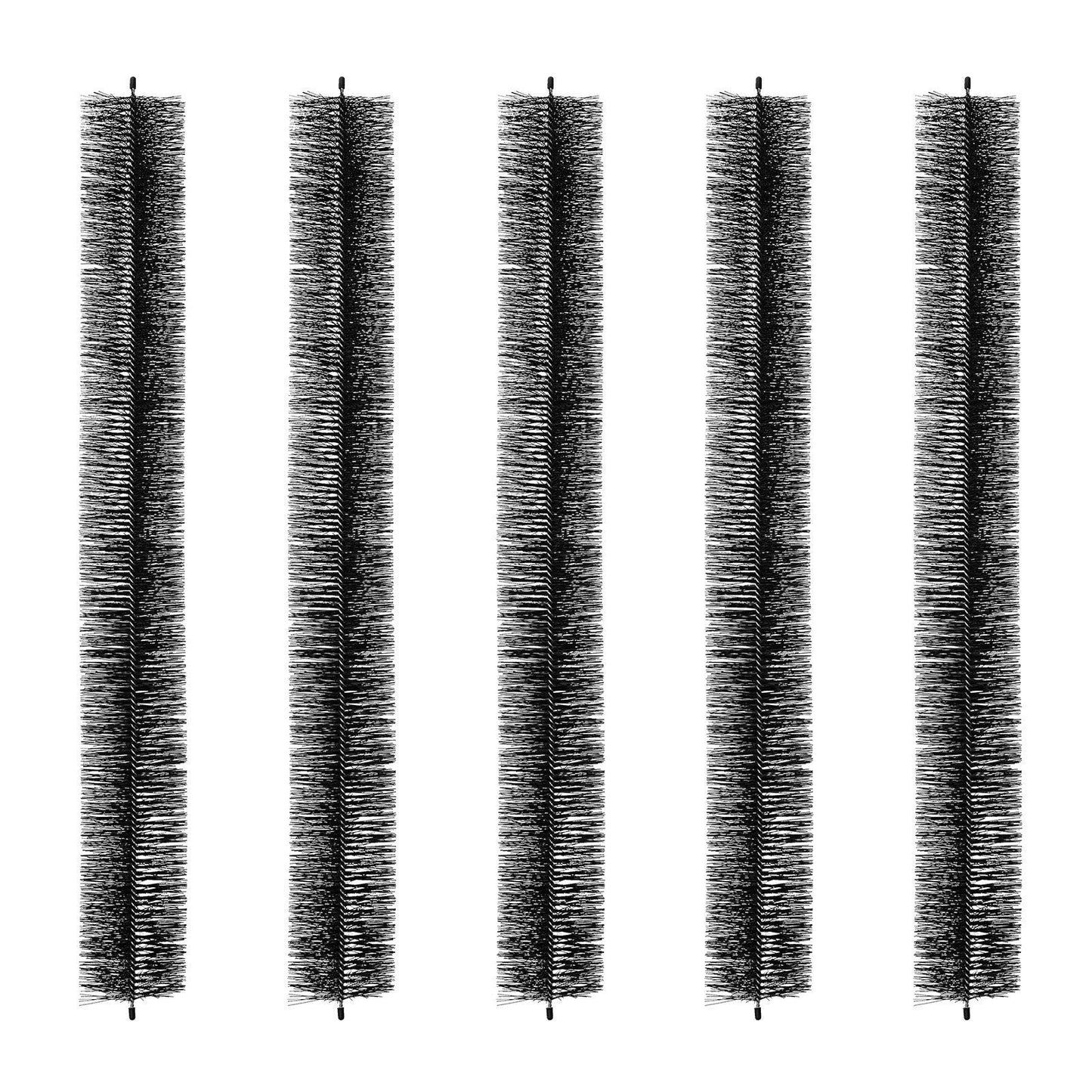 Gutter Brush, 15 Feet Total Length 4.33 inch Diameter Gutter Cleaning Tools, Ground-Level Gutter Brush Leaf Guard for 5 Inch Gutters, Easily Clear roof Leaves and Debris, 5 Pack