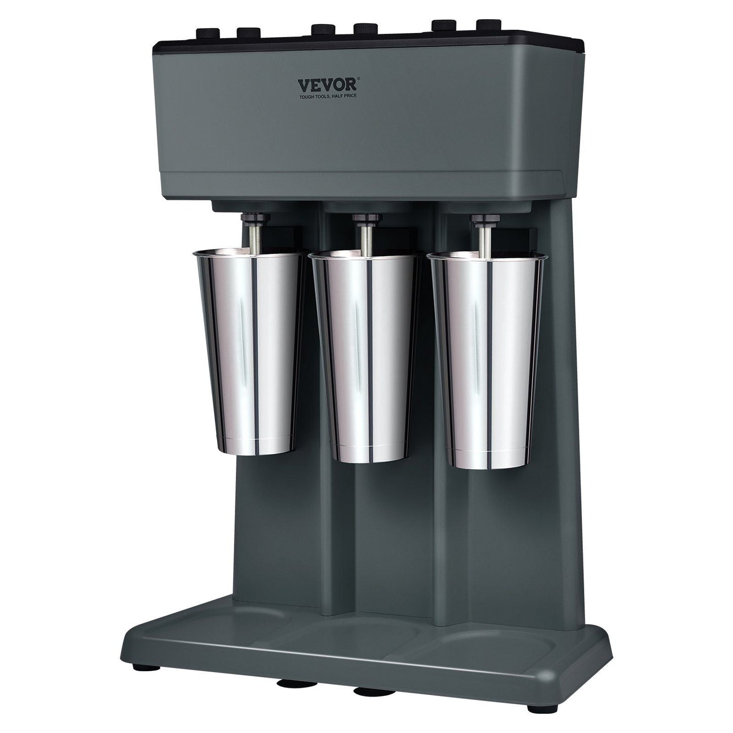 Milkshake Maker, 375W x 3 Electric Milkshake Machine, Triple Heads Drink Mixer Blender Machine, 3-Speed Milkshake Mixer with 3 x 820 ml Stainless Steel Cups, for Commercial and Home
