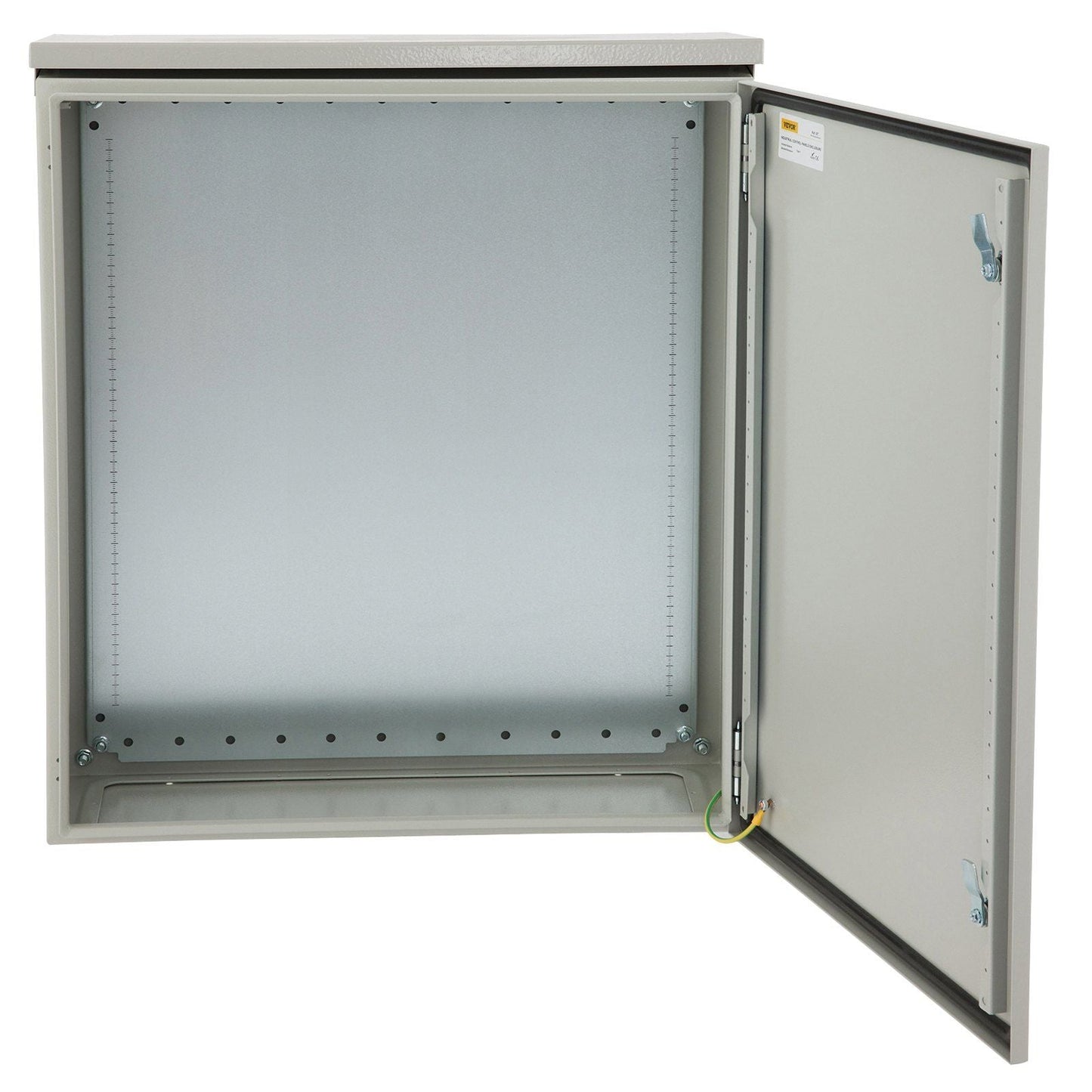 Electrical Enclosure, 24x24x8in, Tested to UL Standards NEMA 4 Outdoor Enclosure, IP65 Waterproof & Dustproof Cold-Rolled Carbon Steel Hinged Junction Box for Outdoor Indoor Use, with Rain Hood