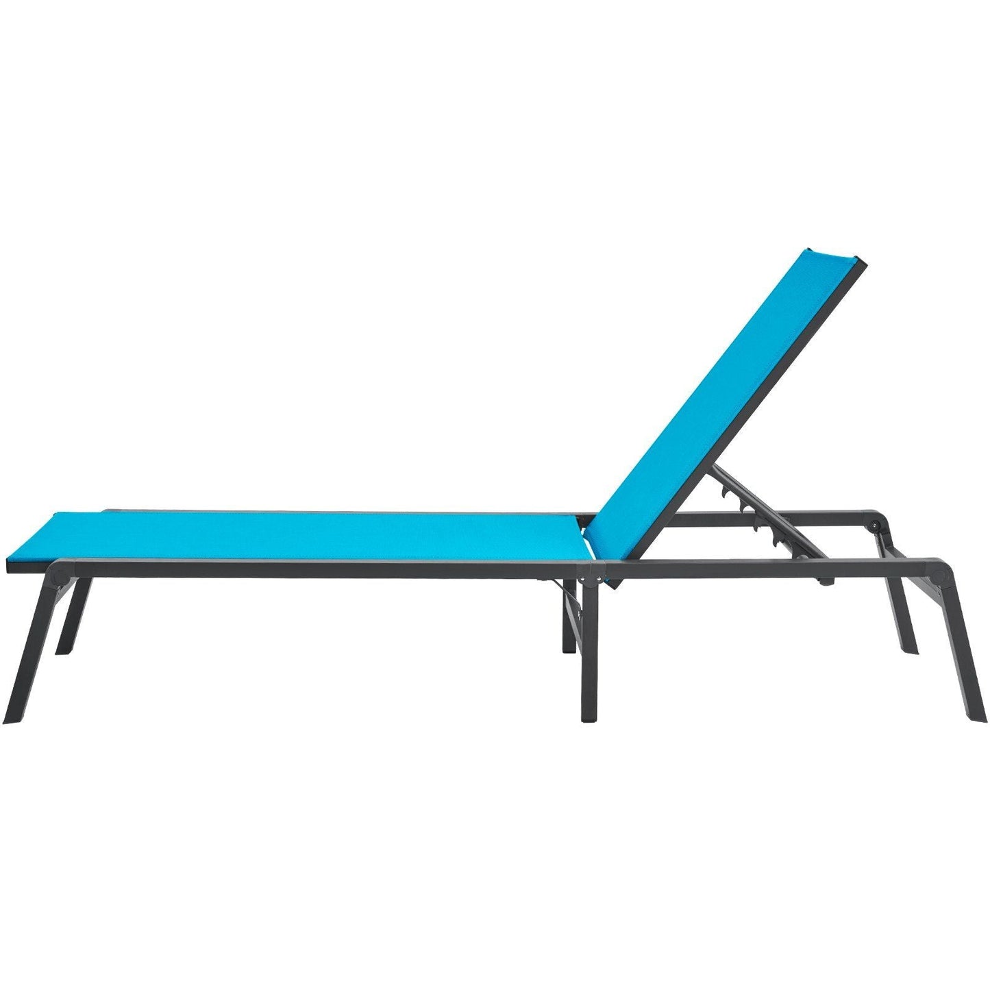 Chaise Lounge Chair Outdoor Patio Lounge Chair with Adjustable 5-Position