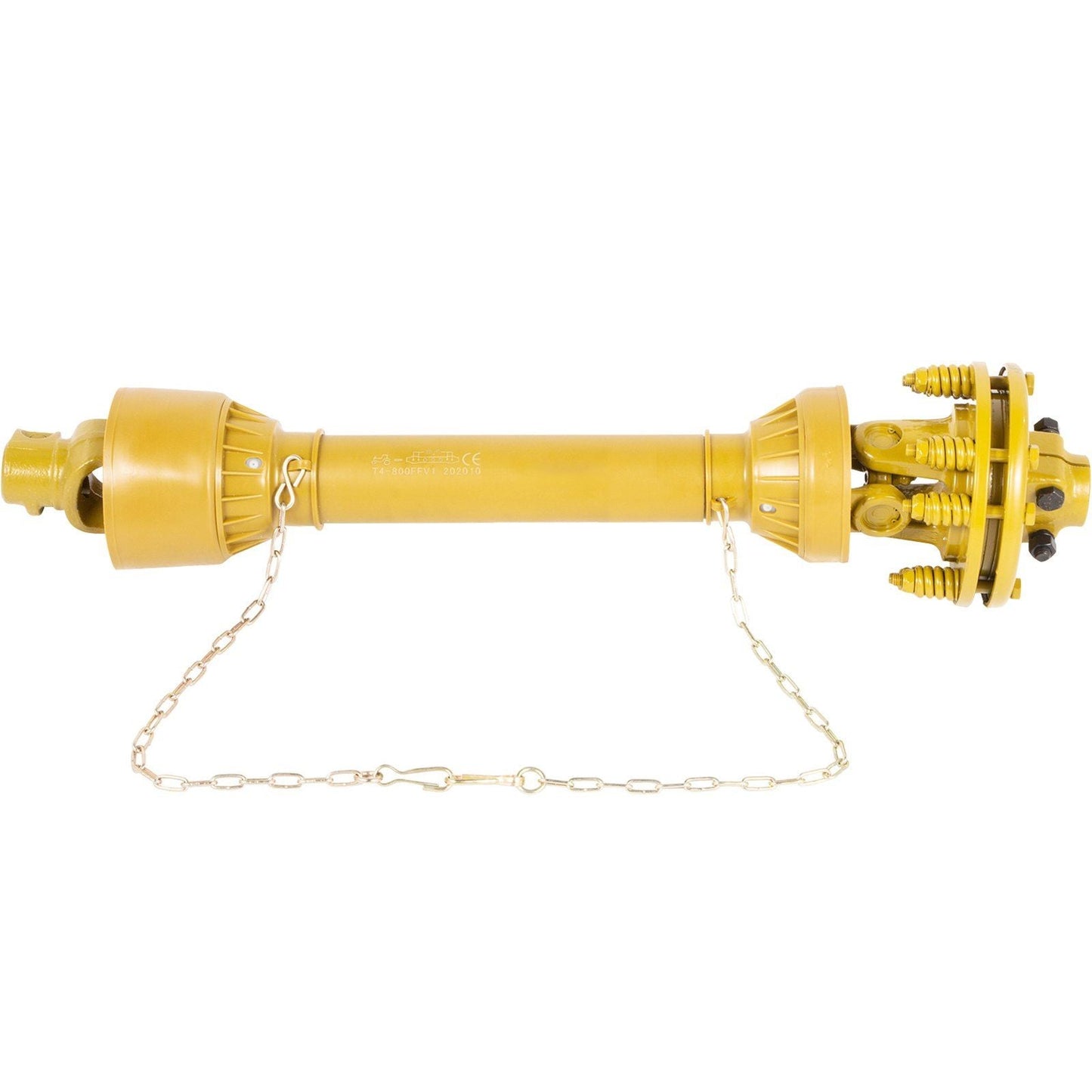 PTO Shaft, 1-3/8" PTO Drive Shaft, 6 Spline Both Ends PTO Driveline Shaft, Series 4 Tractor PTO Shaft, 31.5"-41" Brush Hog PTO Shaft, Yellow PTO Shaft w/Slip Clutch for Bush Hog/Finish Mower