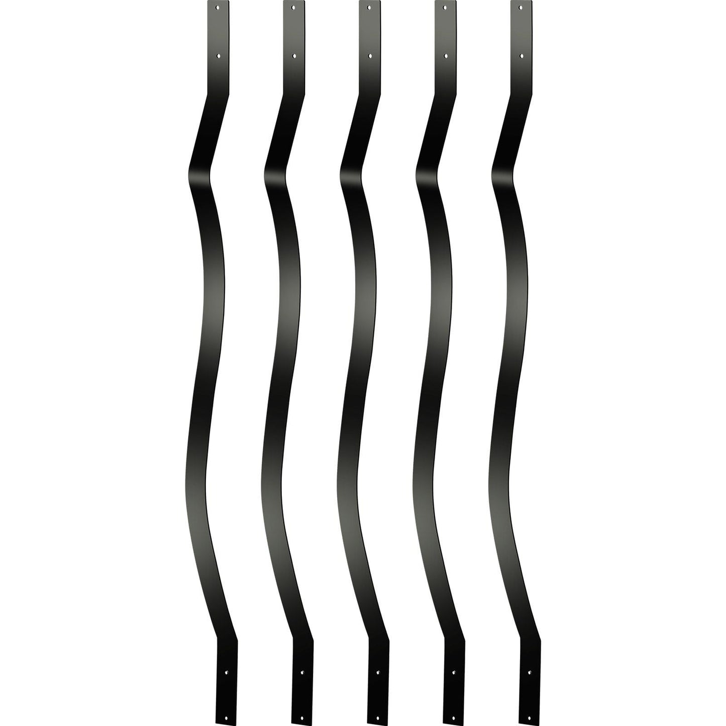 Deck Balusters, 61 Pack Metal Deck Spindles, 29.5"x1" Staircase Baluster with Screws, Aluminum Alloy Deck Railing for Wood and Composite Deck, Stylish Baluster for Outdoor Stair Deck Porch
