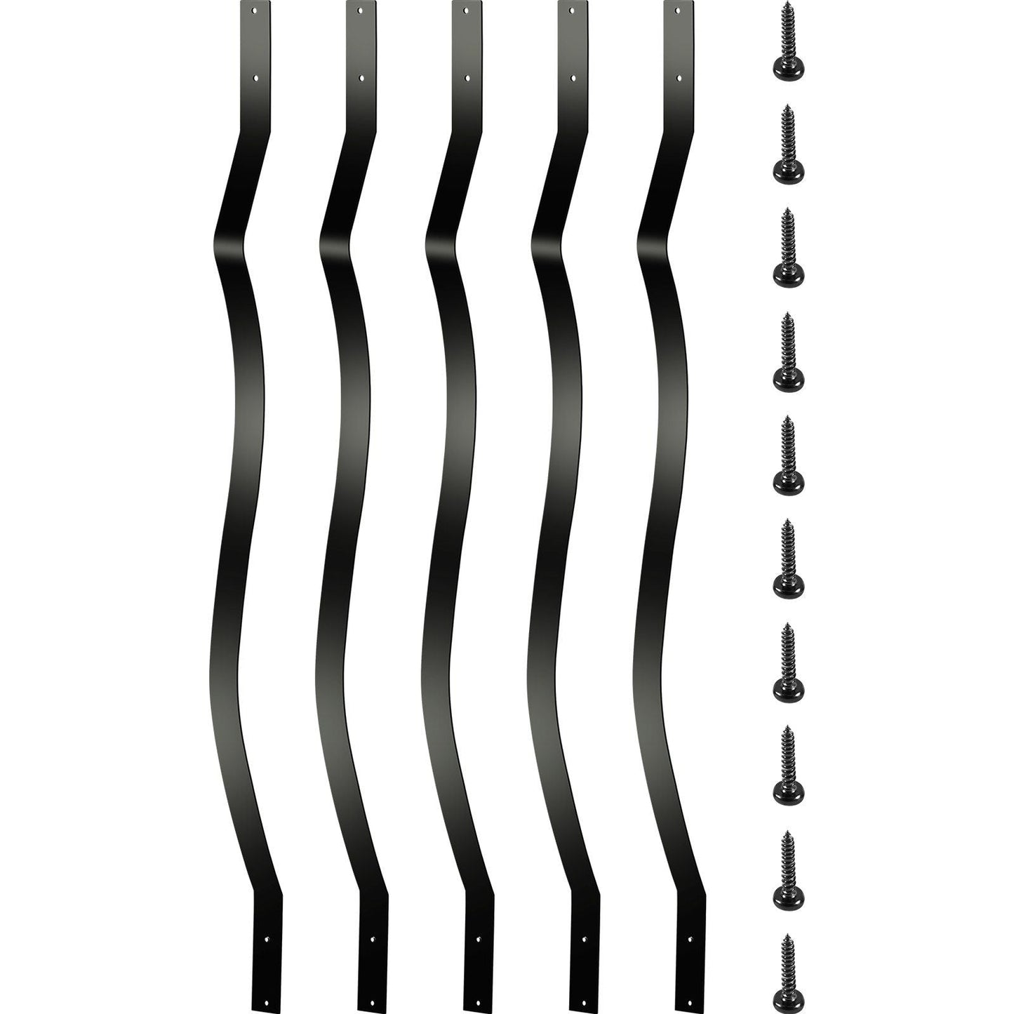 Deck Balusters, 51 Pack Metal Deck Spindles, 32.25"x1" Staircase Baluster with Screws, Aluminum Alloy Deck Railing for Wood and Composite Deck, Stylish Baluster for Outdoor Stair Deck Porch