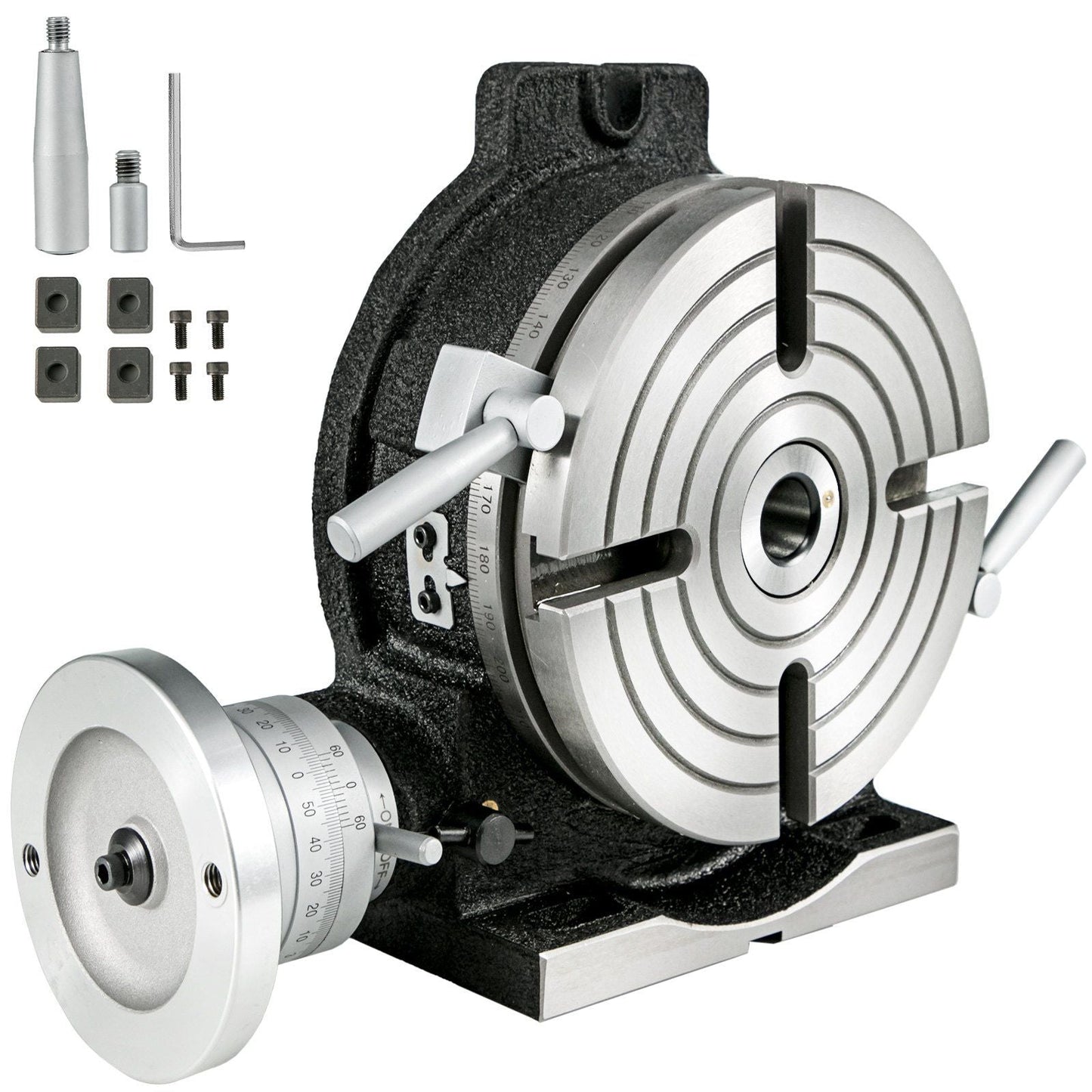 Rotary Table 8 Inch Horizontal Vertical HV8 Precision 3MT Milling Drilling Machine Vernier Reading Milling Drilling Boring